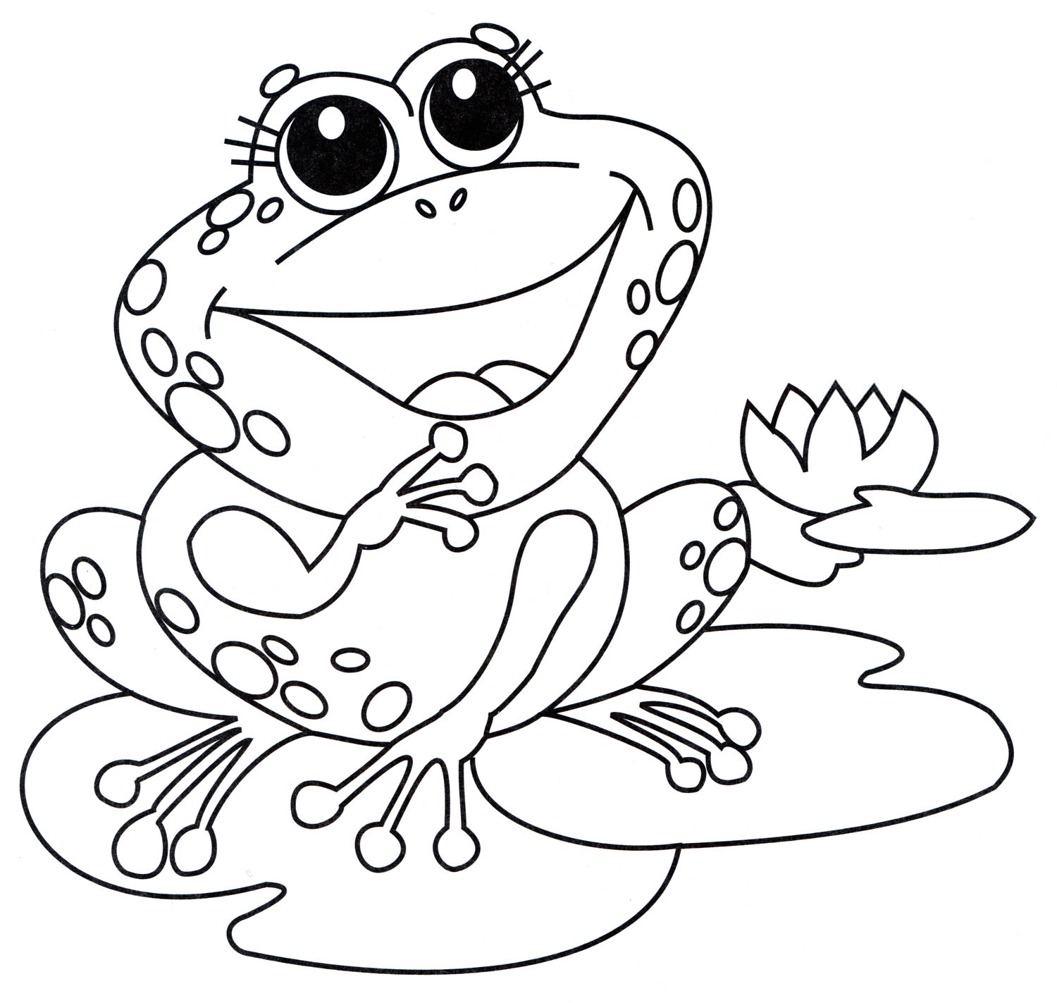 Розмальовка Усміхнене жабяня
