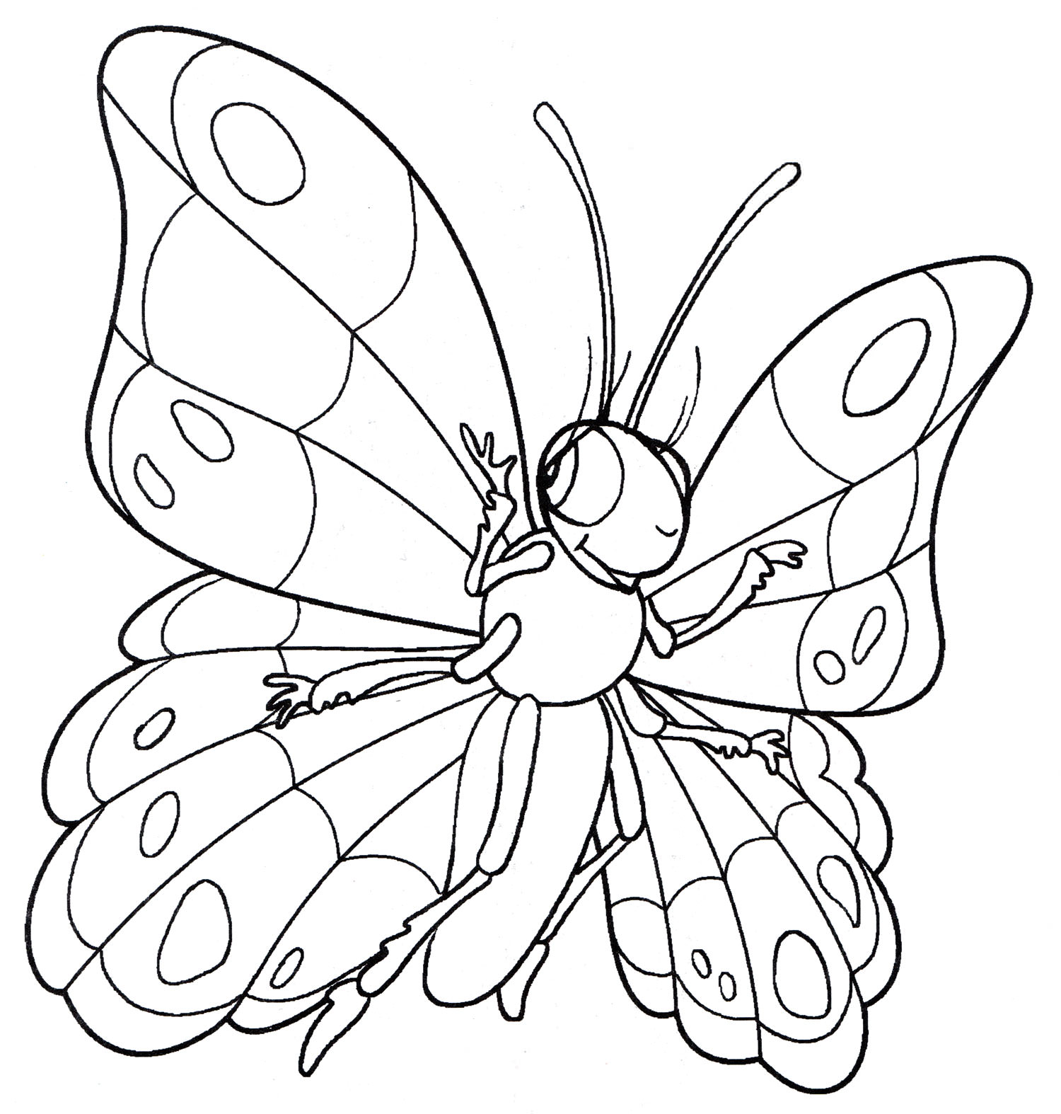Розмальовка Красивий метелик