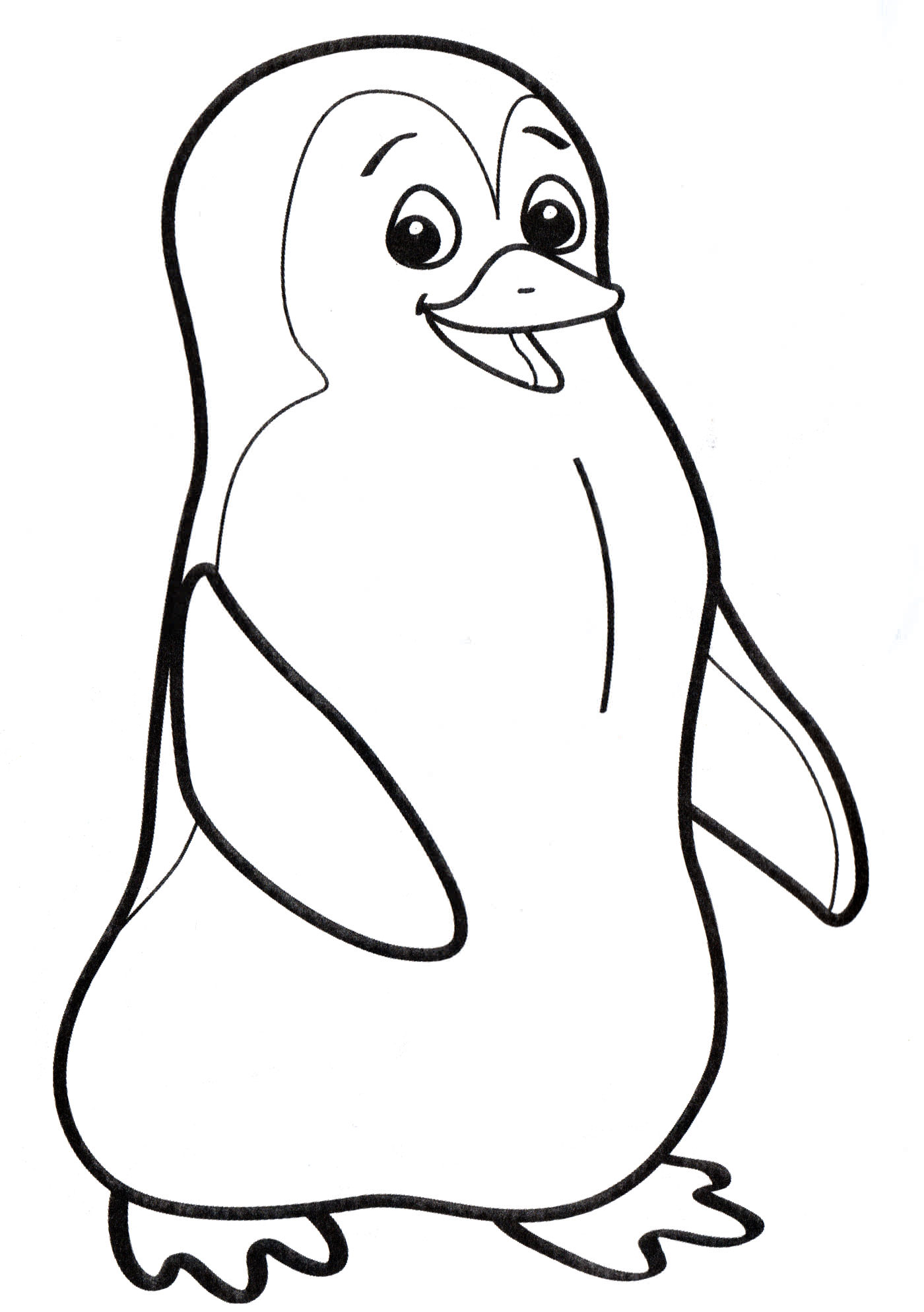 Розмальовка Маленьке пінгвіня