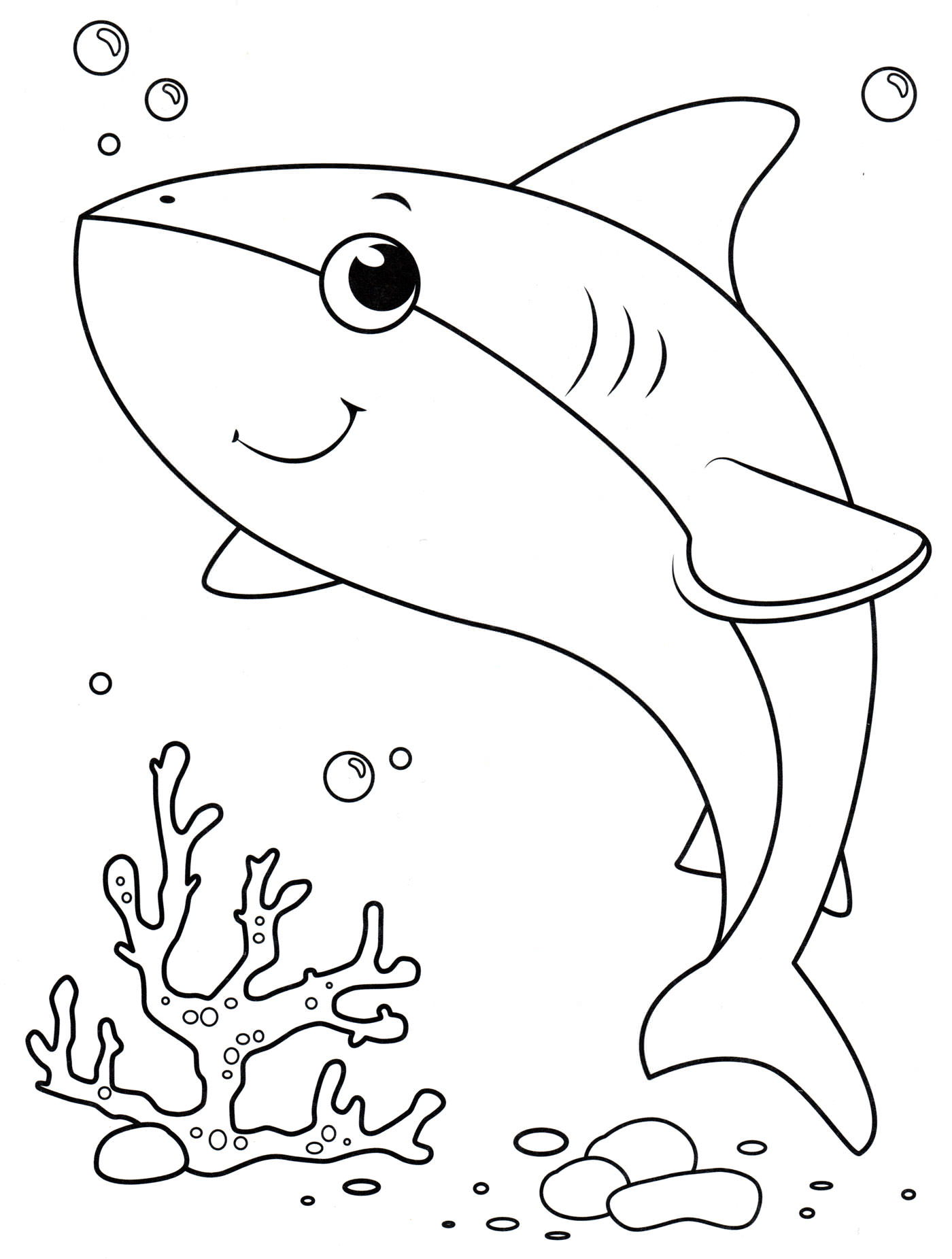Розмальовка Мила акула