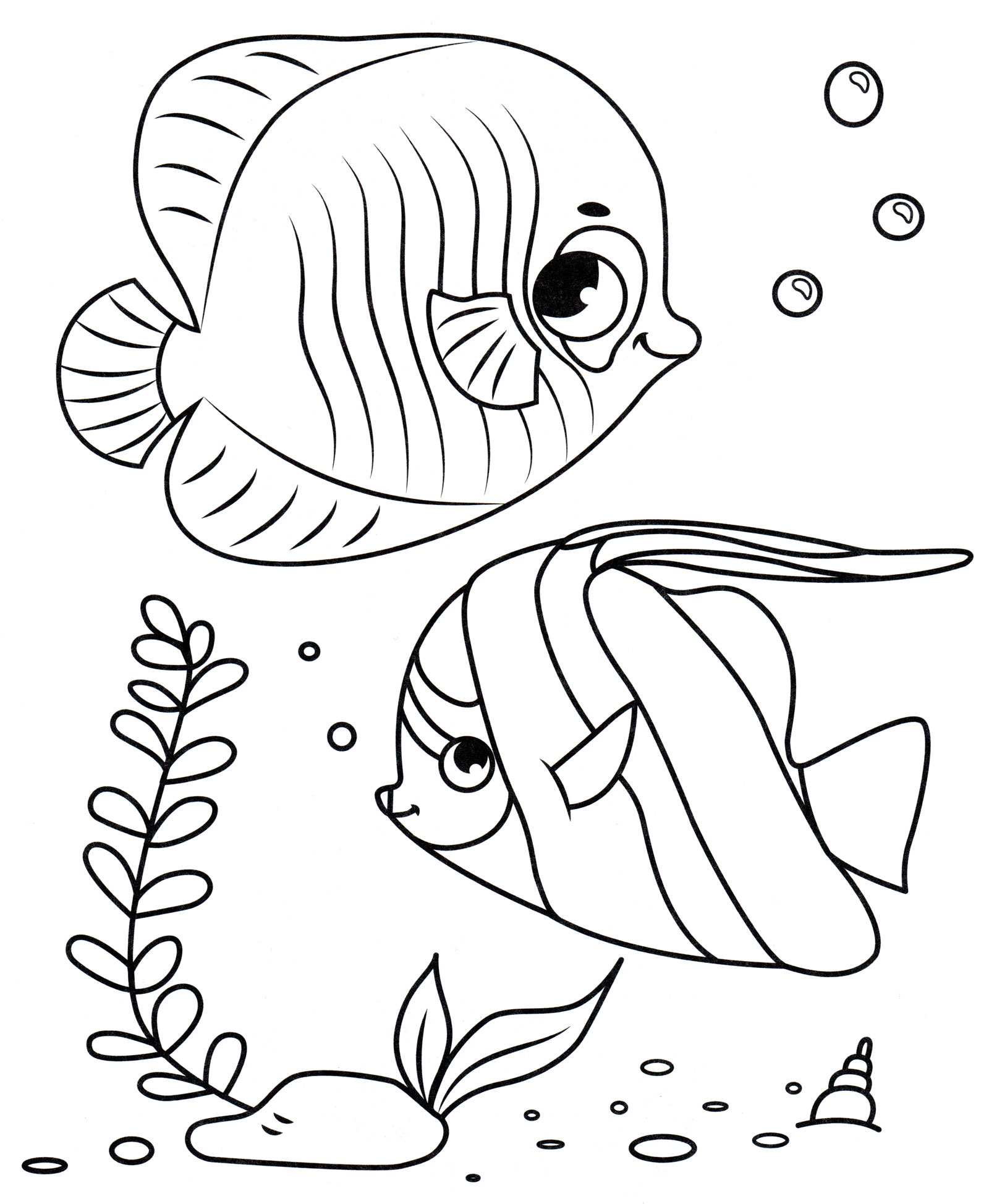 Розмальовка Коралові рибки
