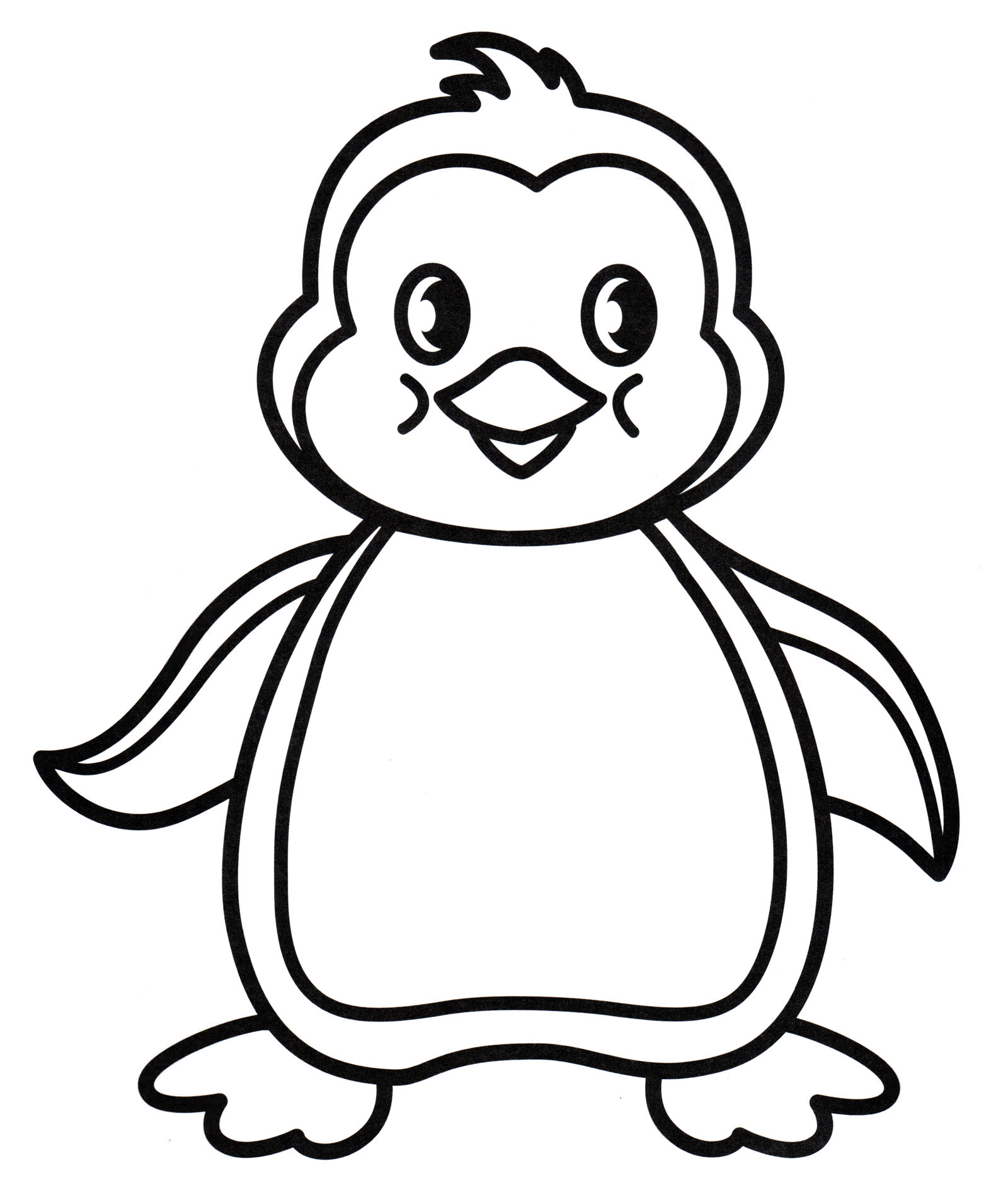 Розмальовка Малюк пінгвіня