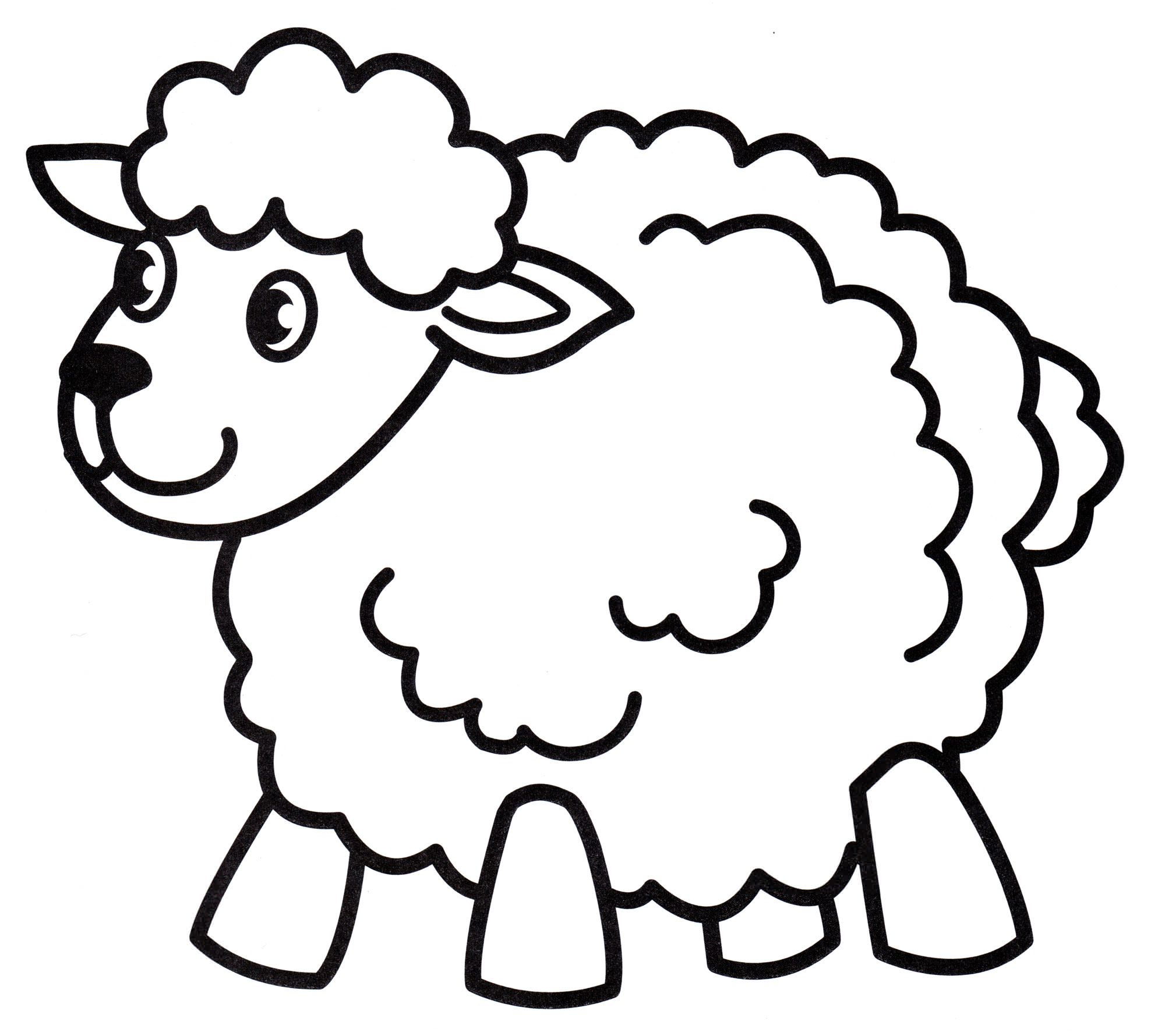 Розмальовка Маленька овечка