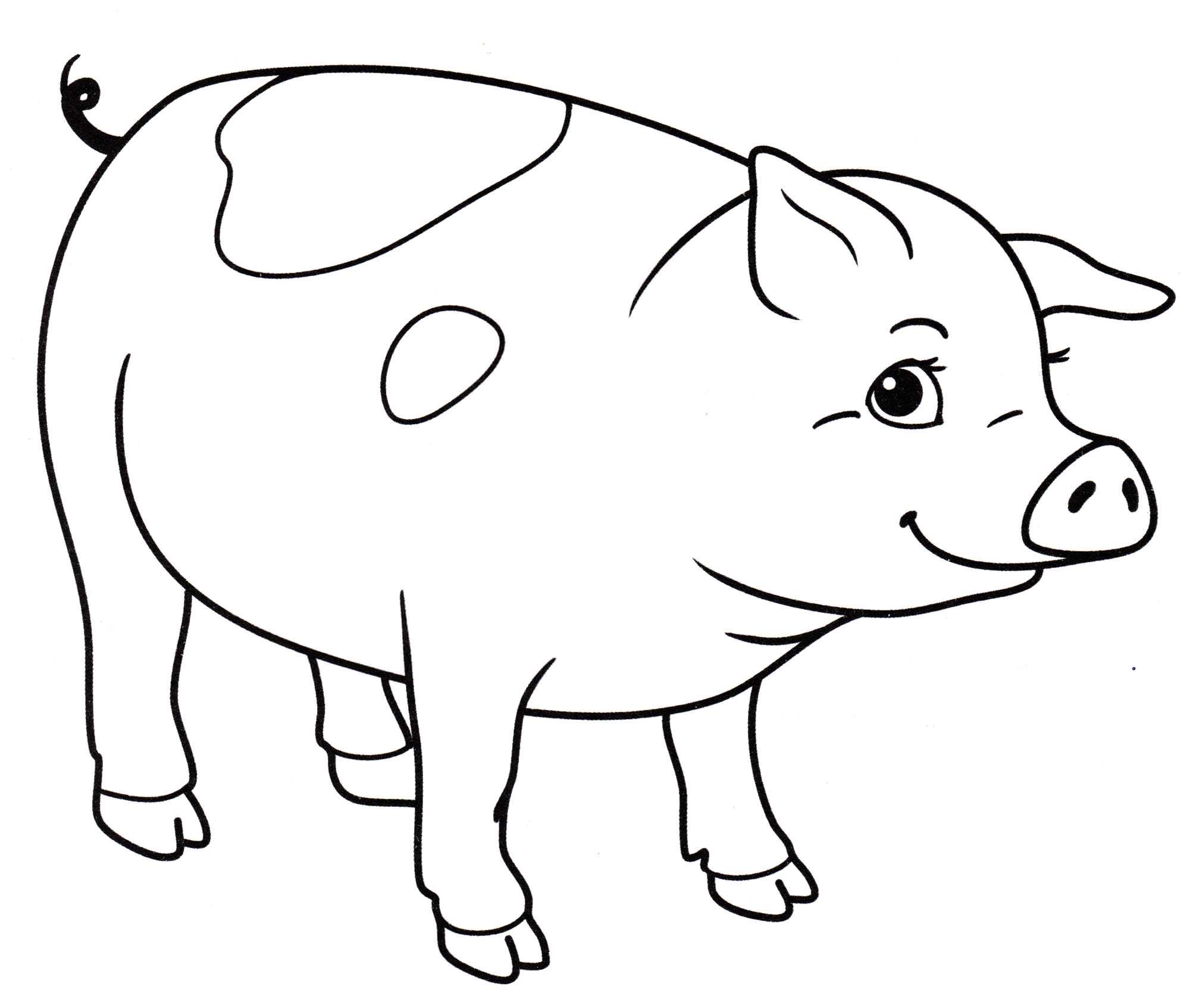 Розмальовка Домашня свинка