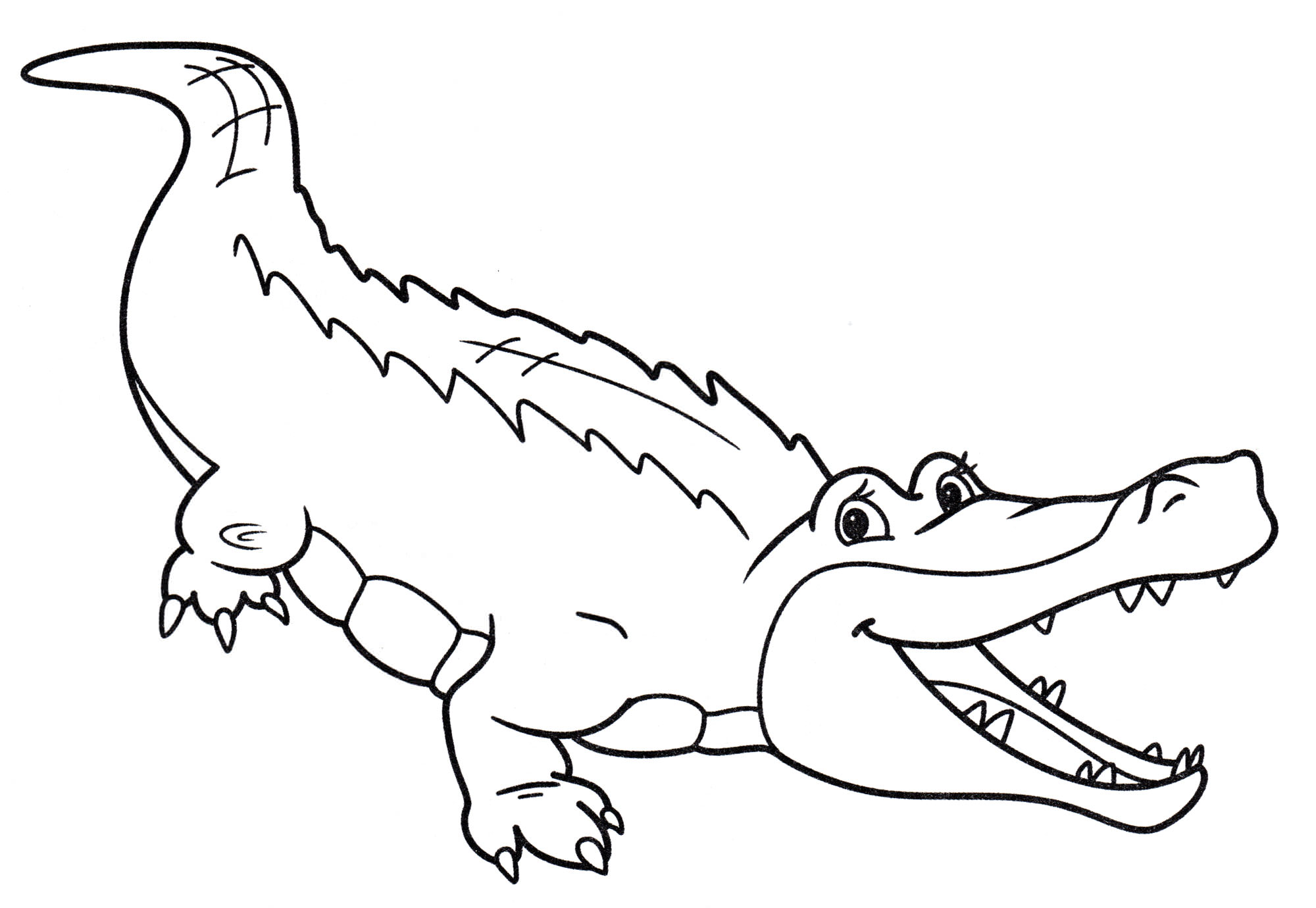 Розмальовка Зубастий крокодил