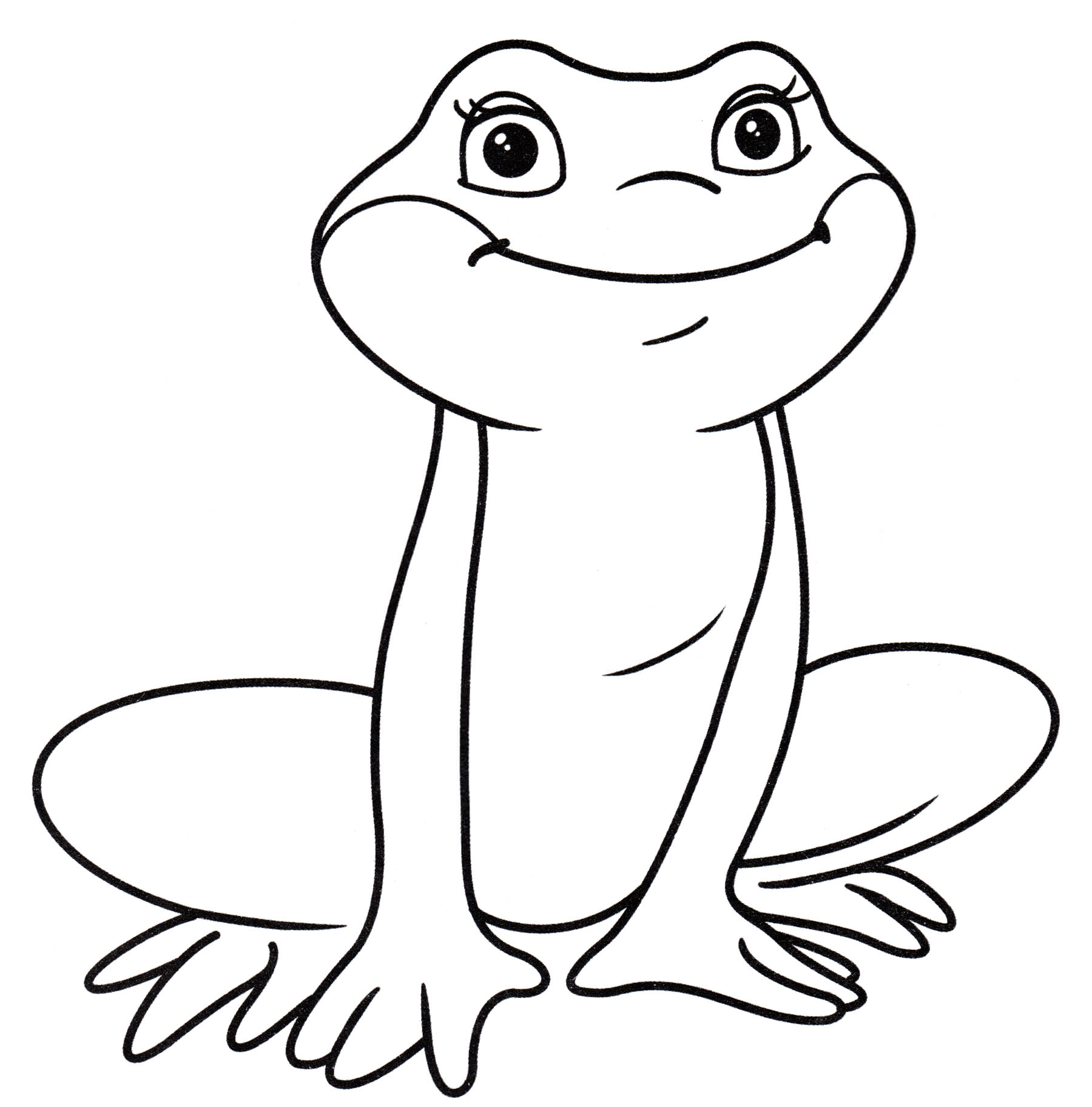 Розмальовка Мила жаба