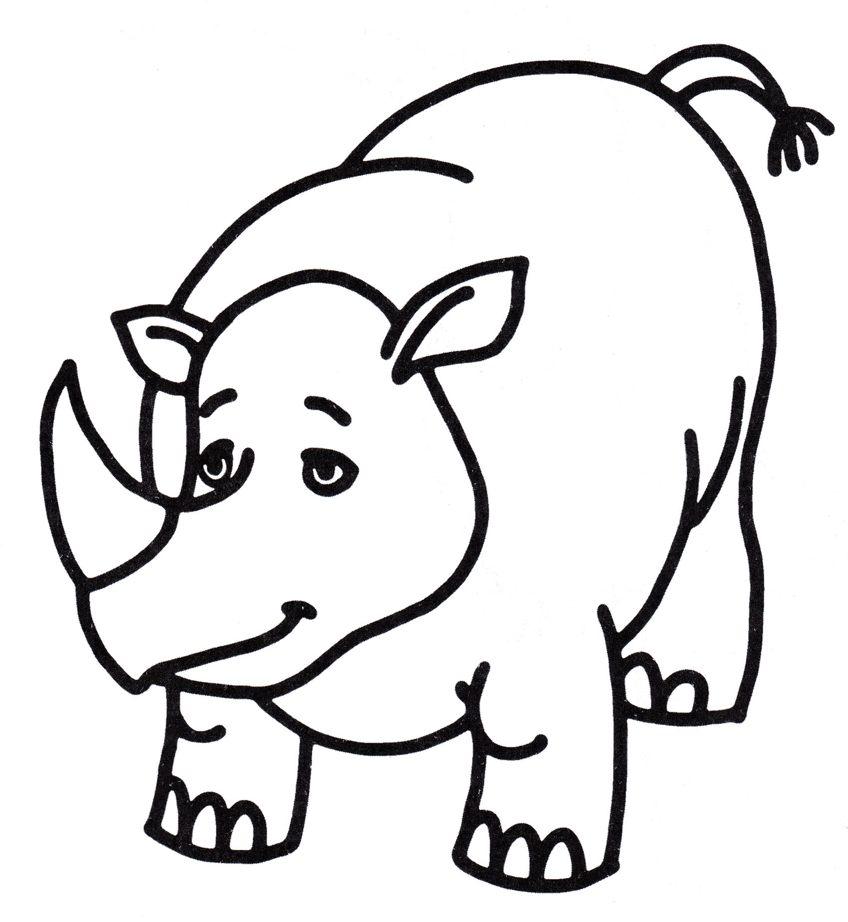 Розмальовка Великий носоріг