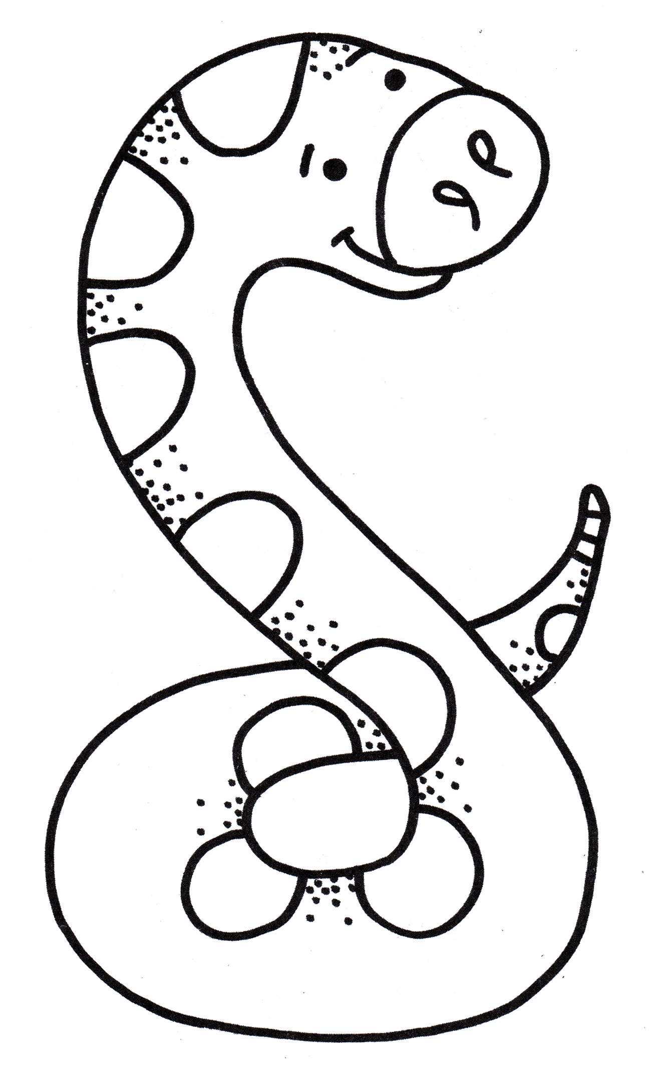 Розмальовка Мила змія
