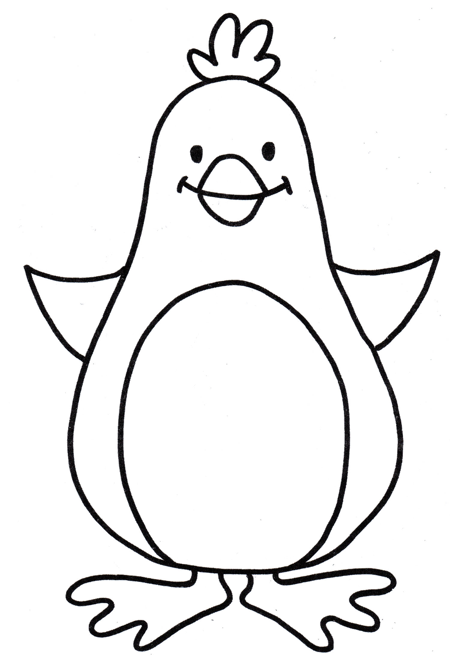 Розмальовка Усміхнений пінгвін