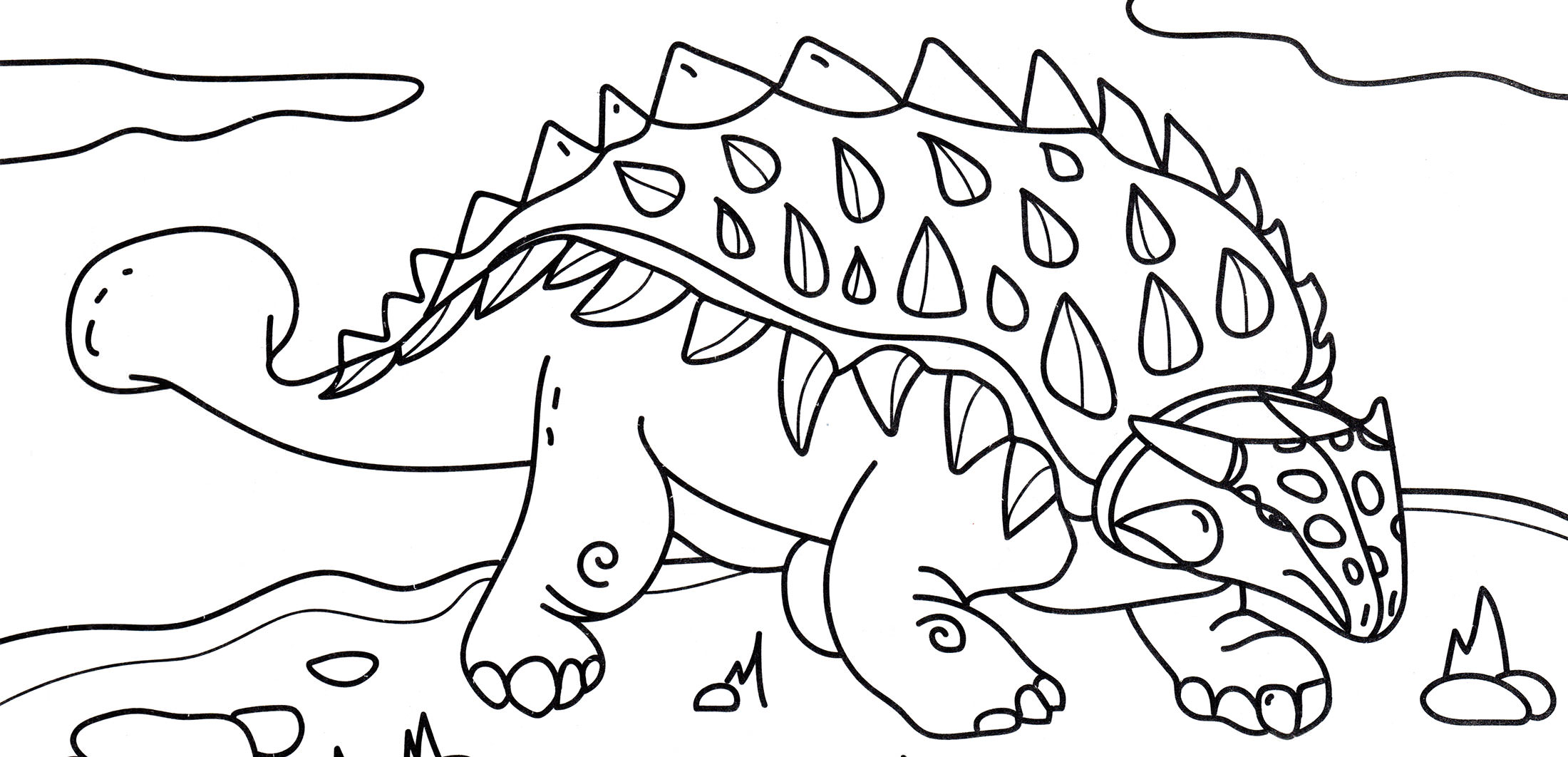Розмальовка Анкілозавр