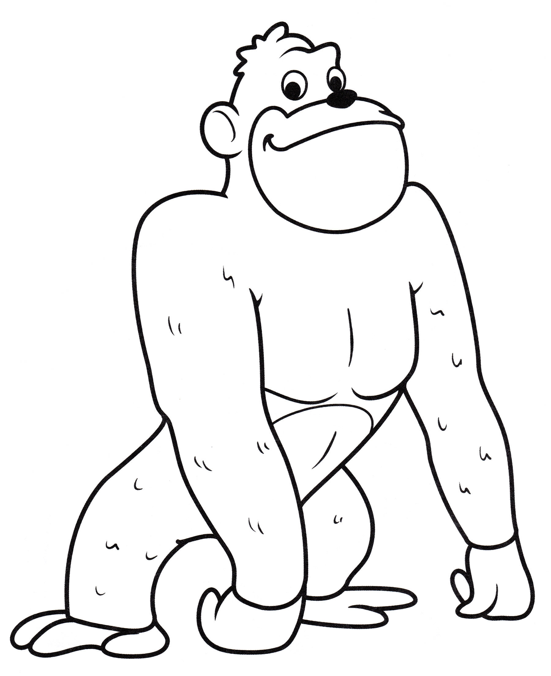 Розмальовка Мила горила