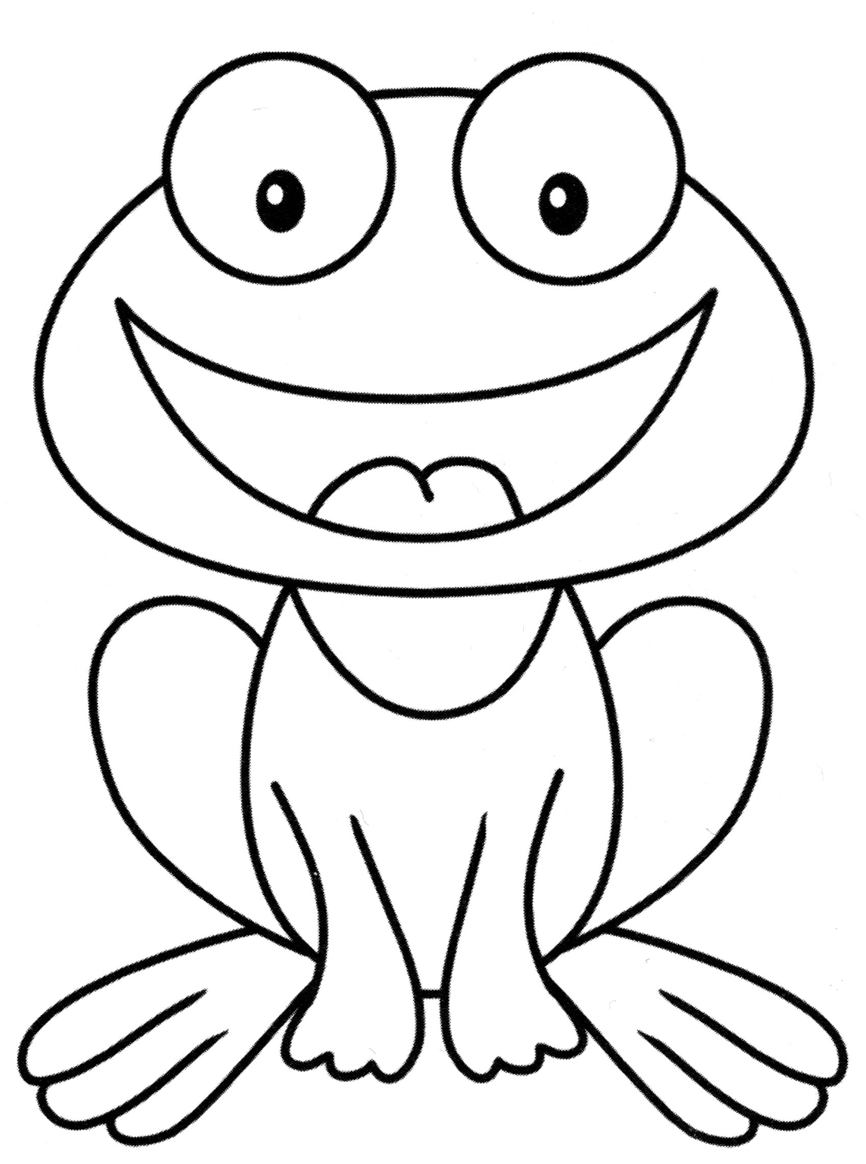 Розмальовка Милий жабеня