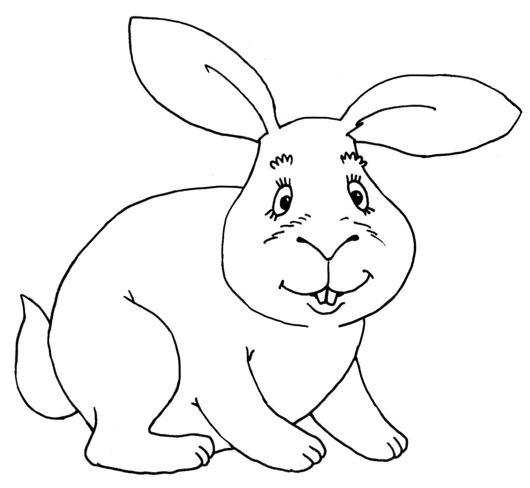 Розмальовка Забавний кролик