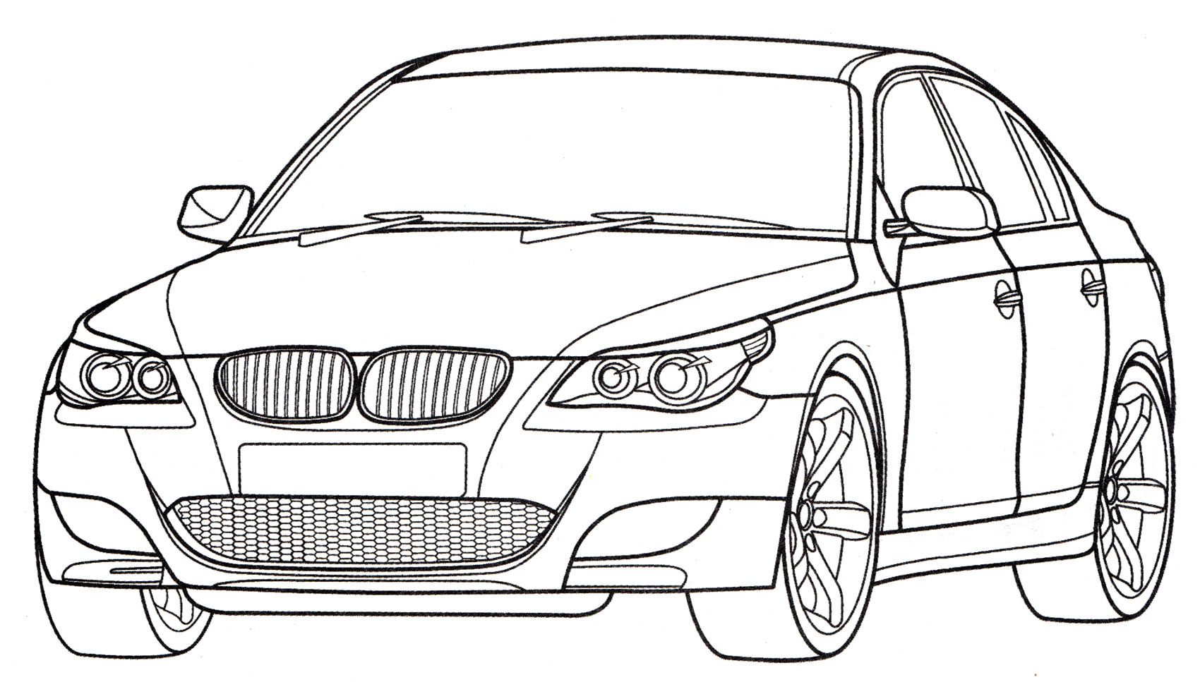 Розмальовка BMW M5 E60