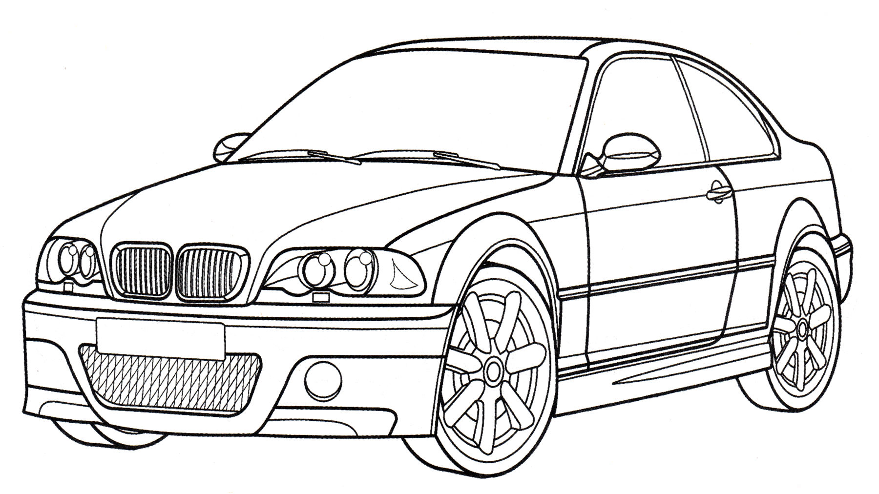 Розмальовка BMW M3 Coupe