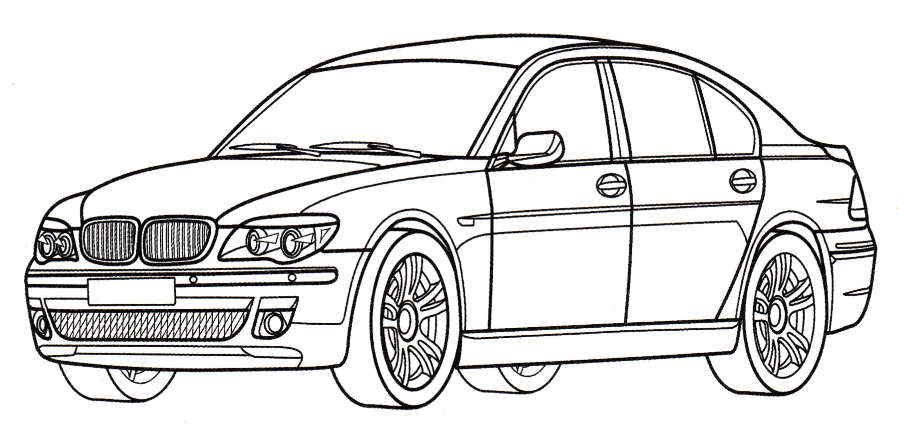 Розмальовка BMW 760Li