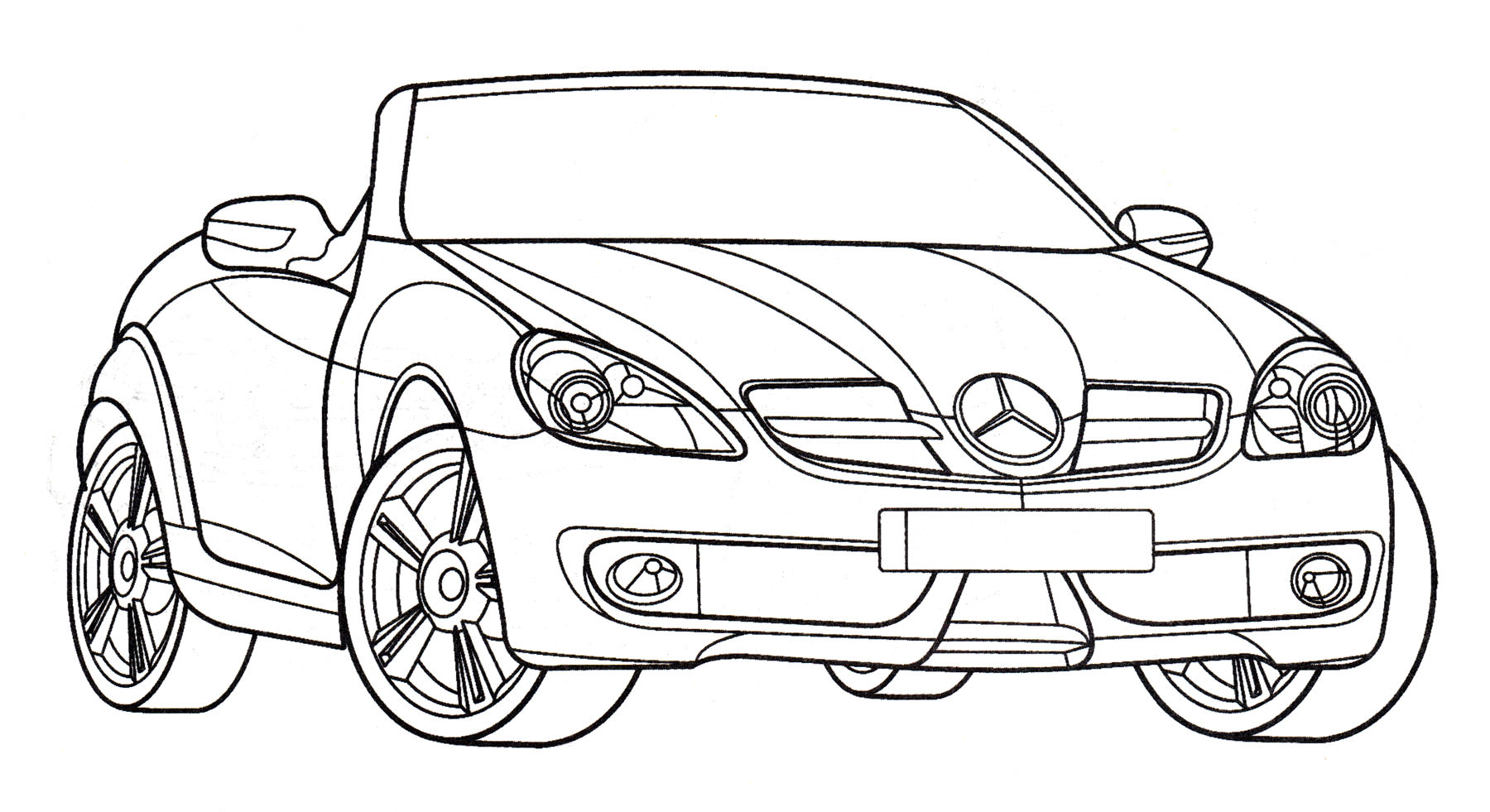 Розмальовка Mercedes SLK 350