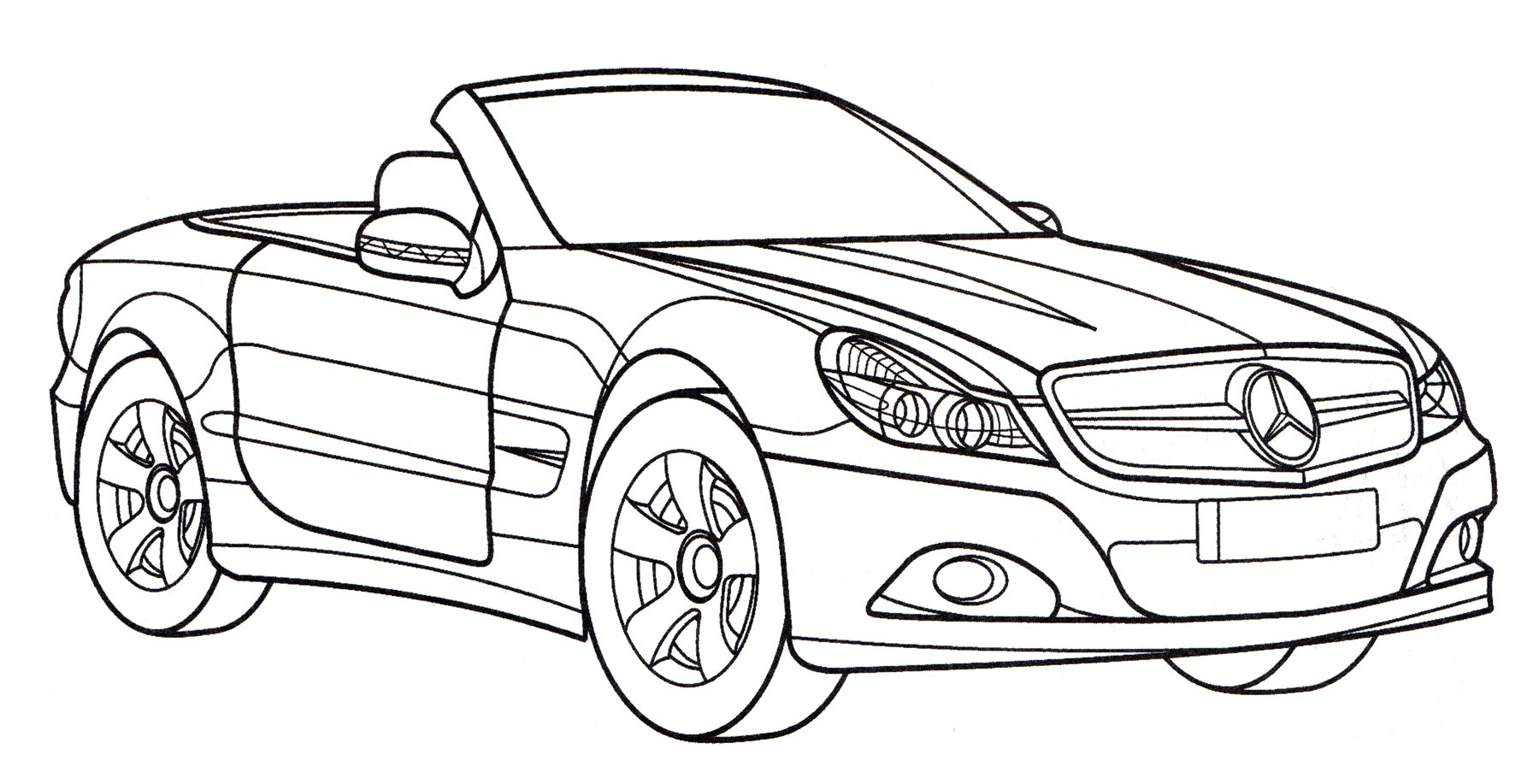 Розмальовка Mercedes SL 500