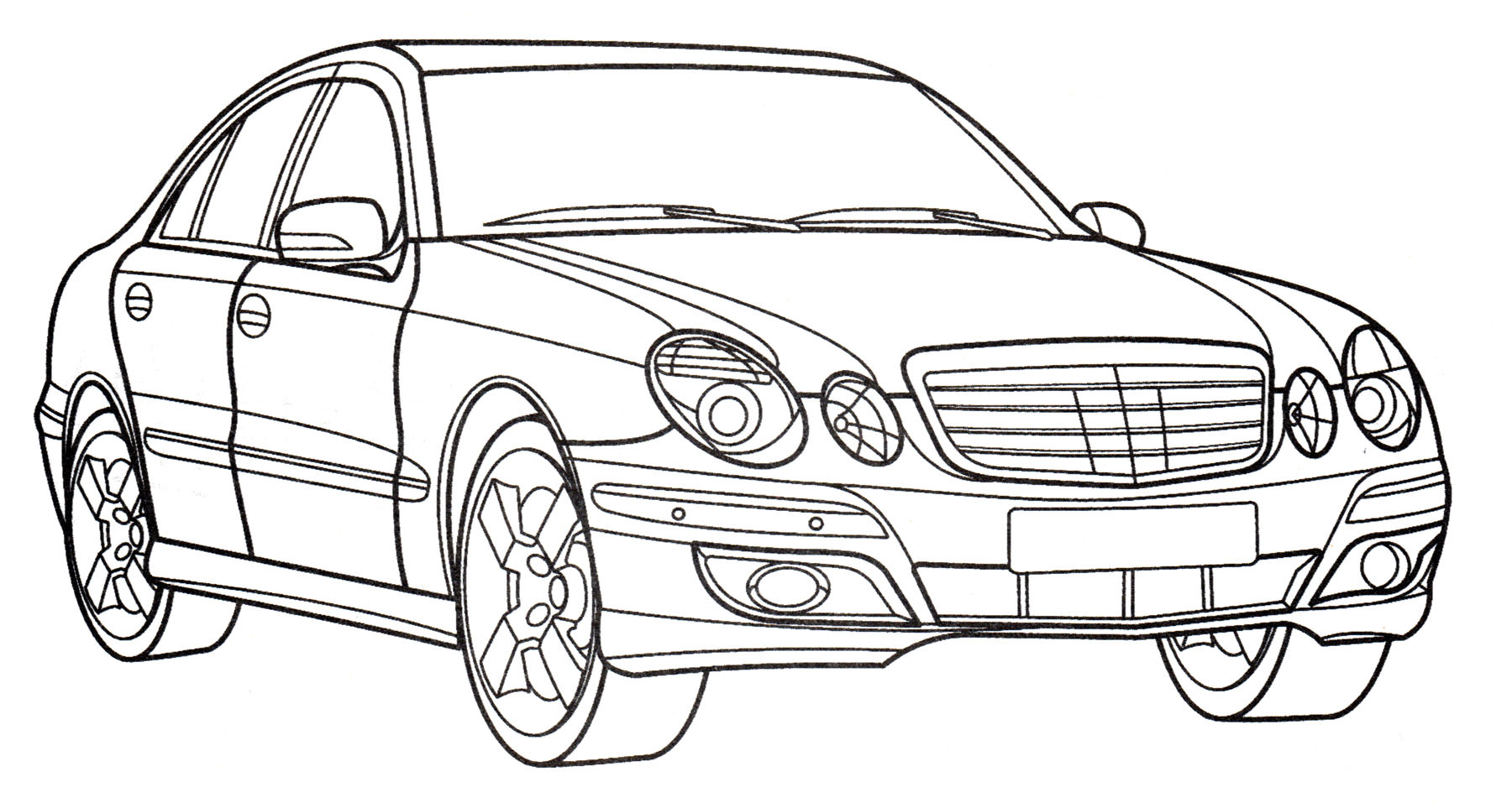 Розмальовка Mercedes E350