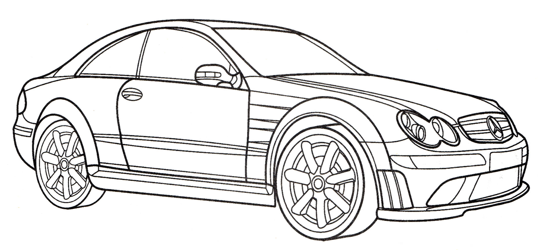 Розмальовка Mercedes CLK 550