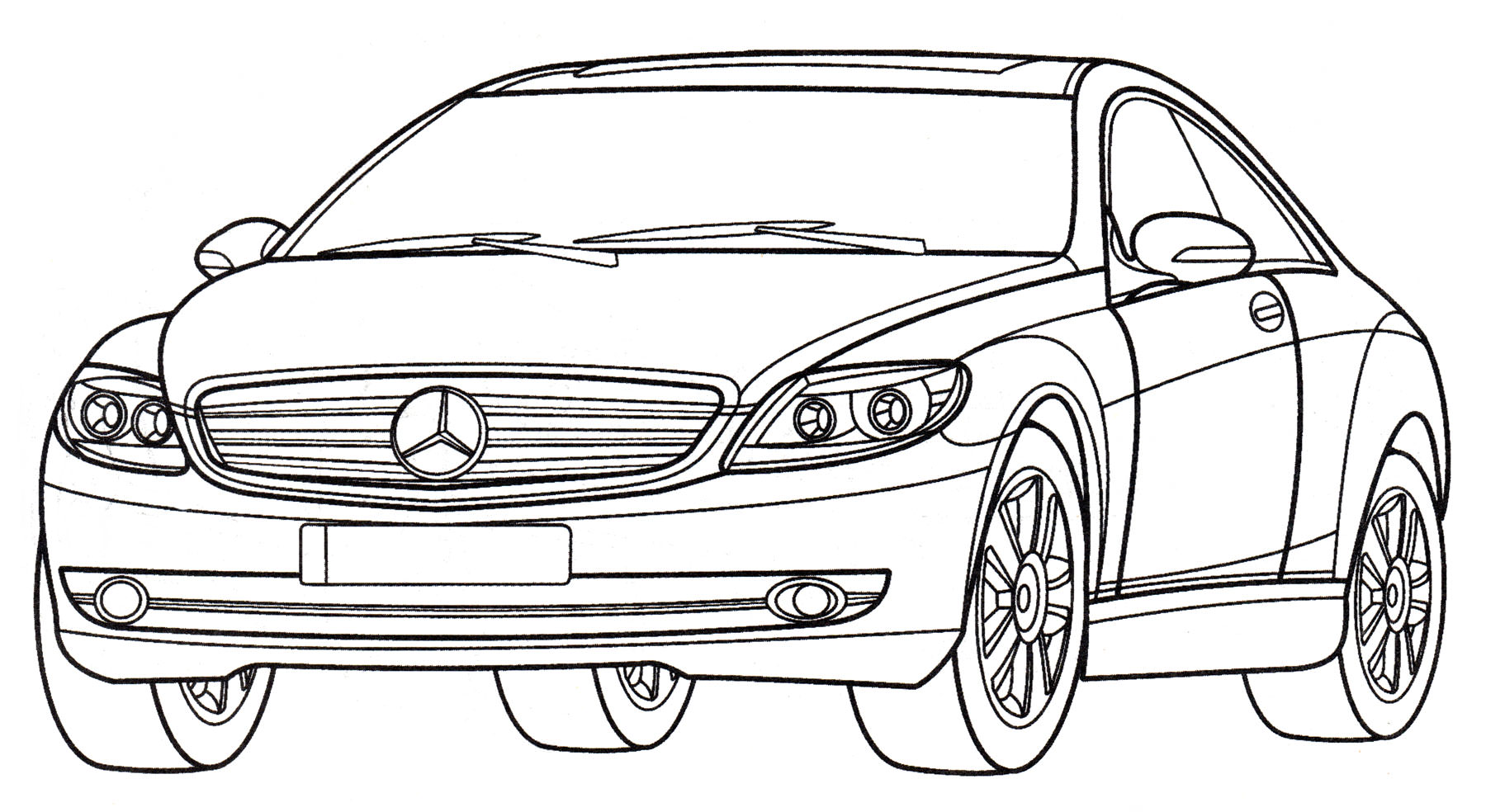 Розмальовка Mercedes CL 550 Sport