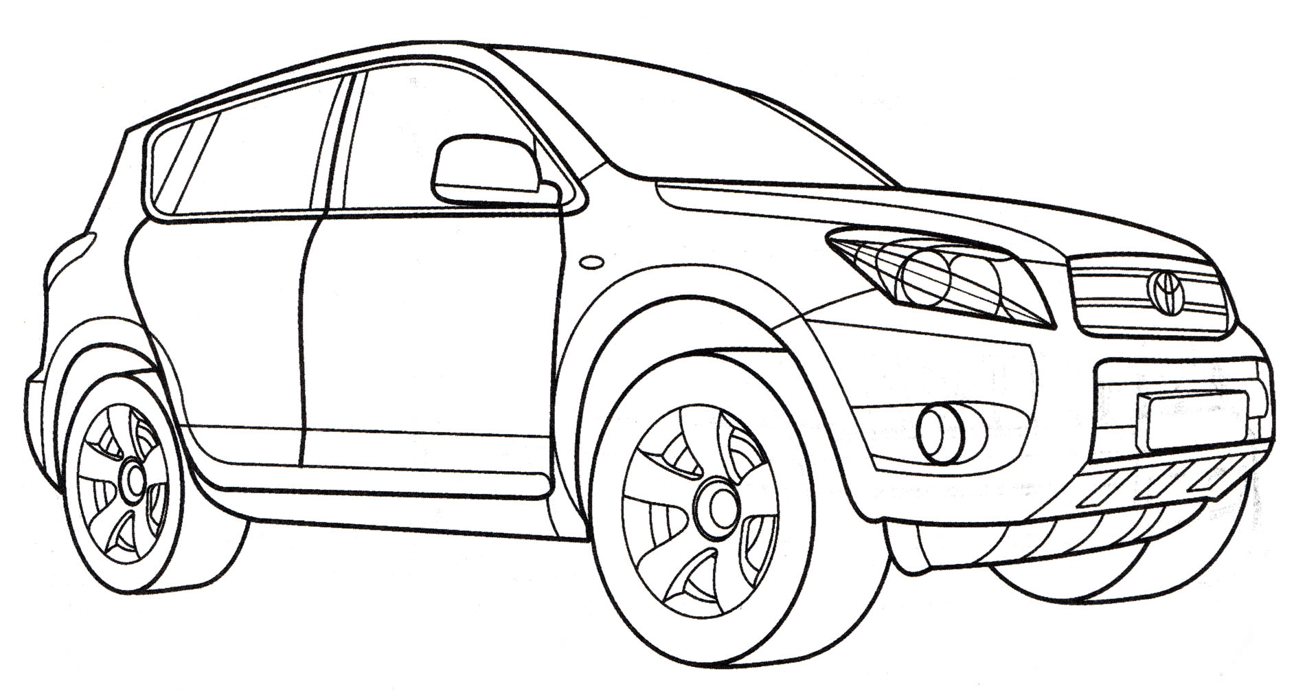 Розмальовка Toyota Rav 4