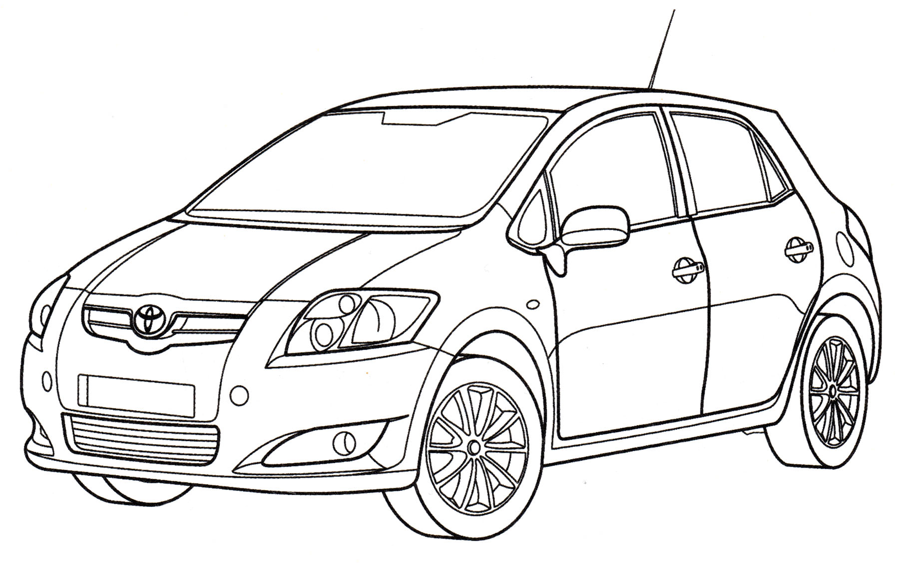 Розмальовка Toyota Auris
