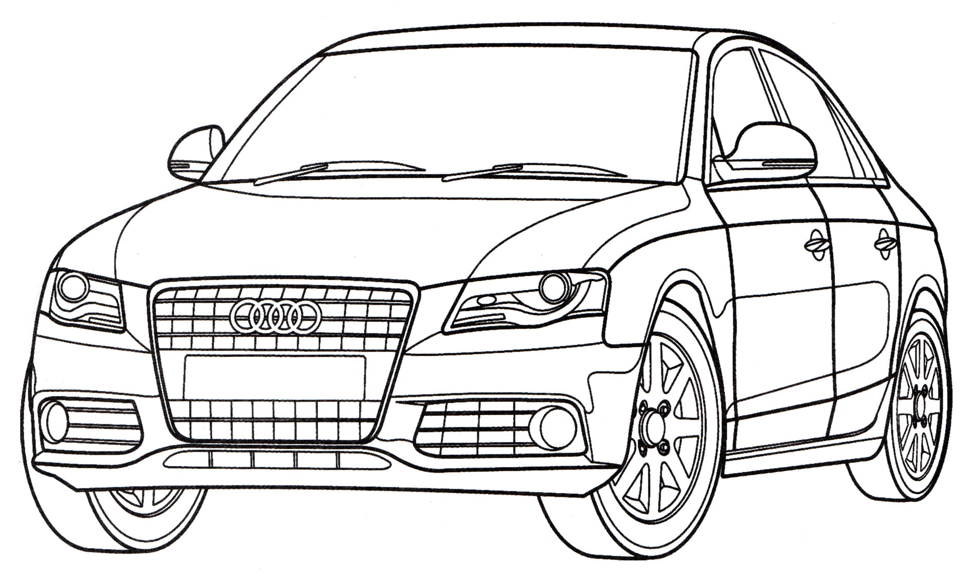 Розмальовка Audi A4