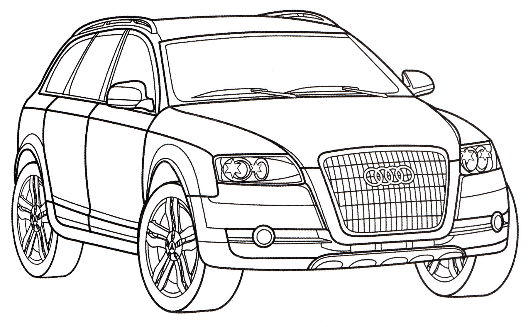 Розмальовка Audi A4 Allroad Quattro