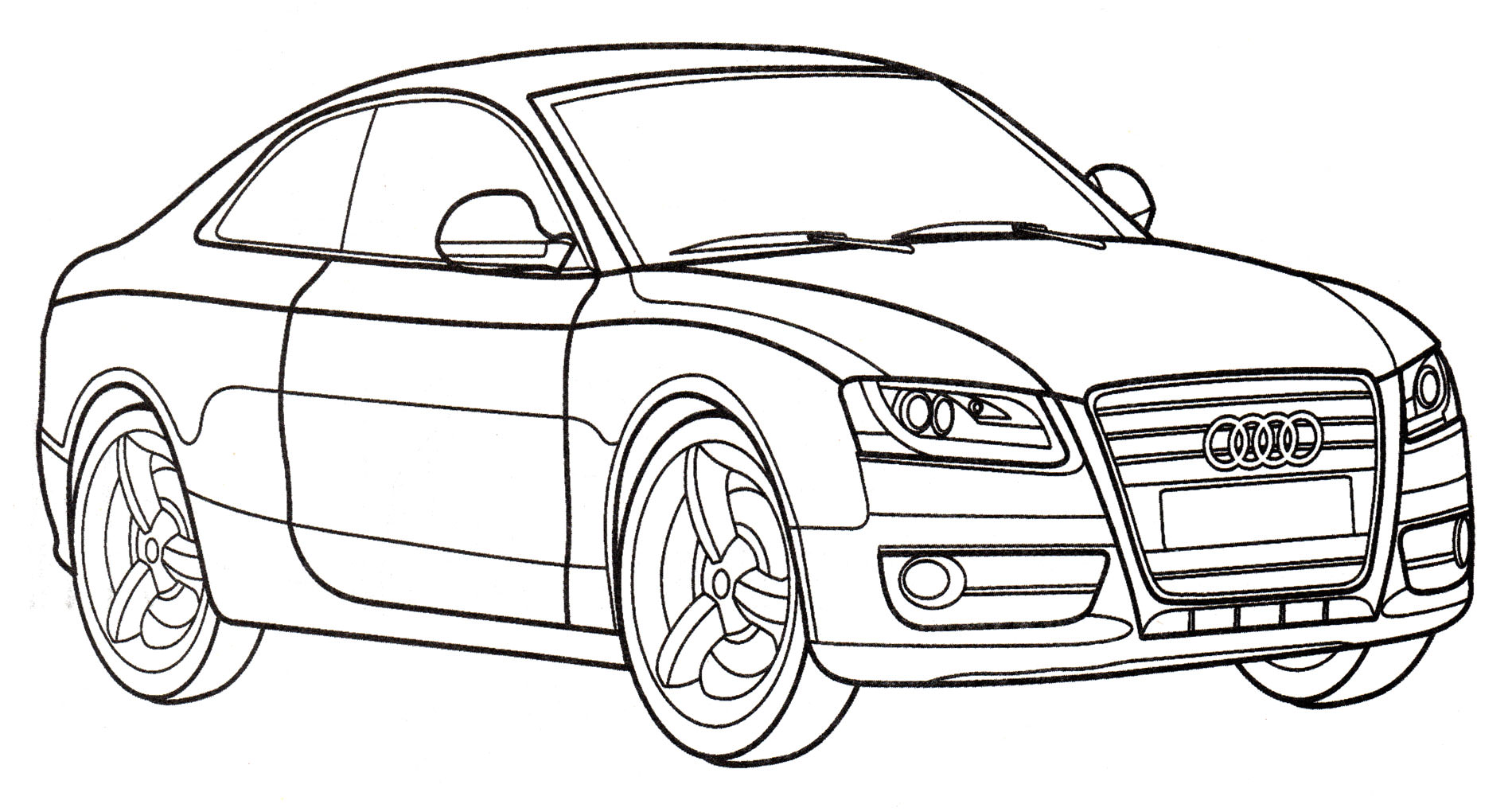 Розмальовка Audi A5 Coupe