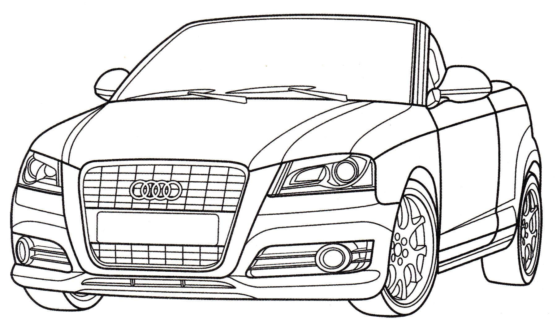 Розмальовка Audi A3 Cabriolet