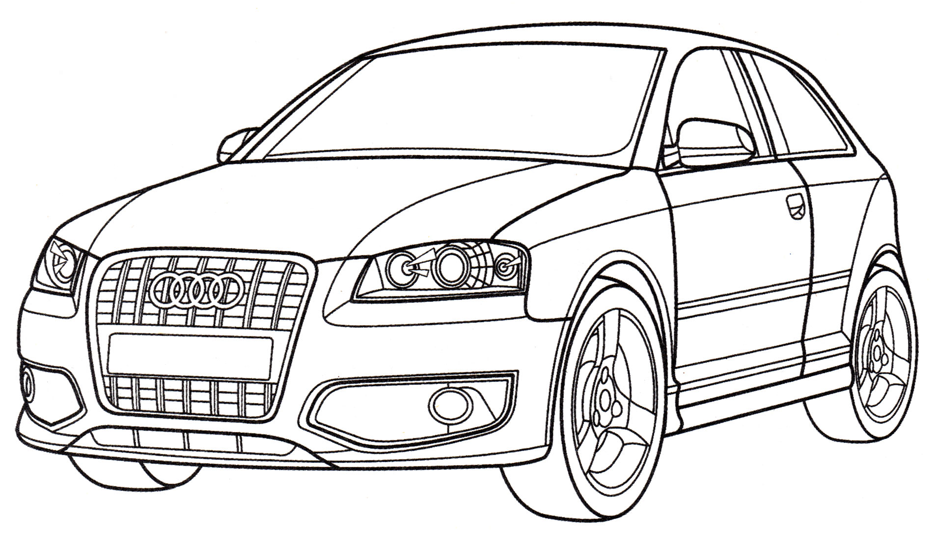 Розмальовка Audi S3