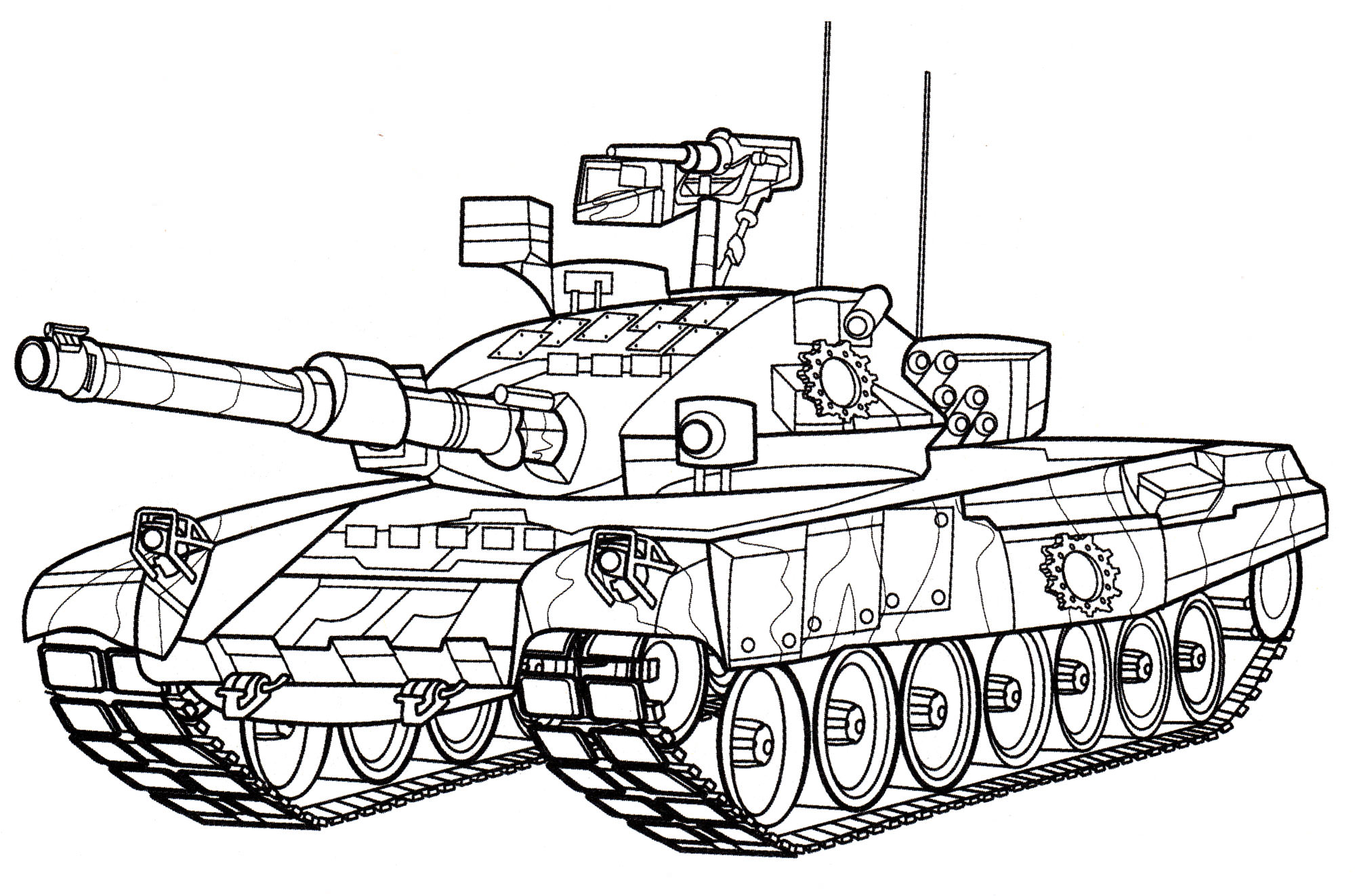 Розмальовка Танк Т90
