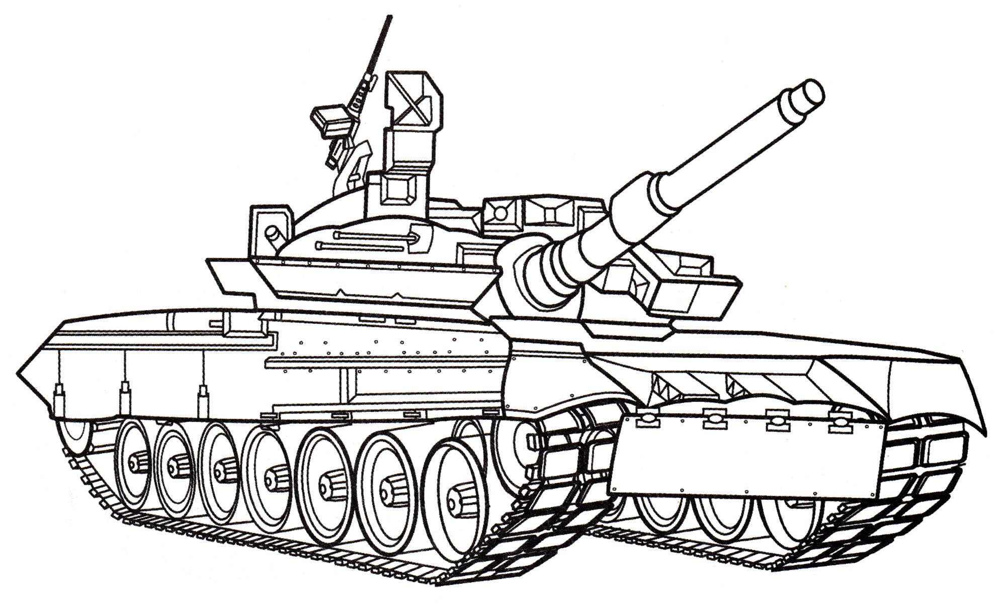 Розмальовка Танк Т-72