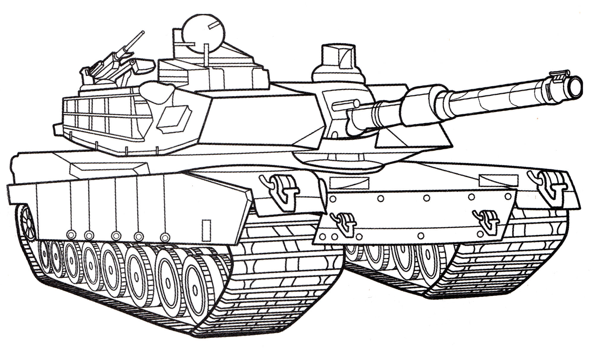 Розмальовка Танк M1 Abrams