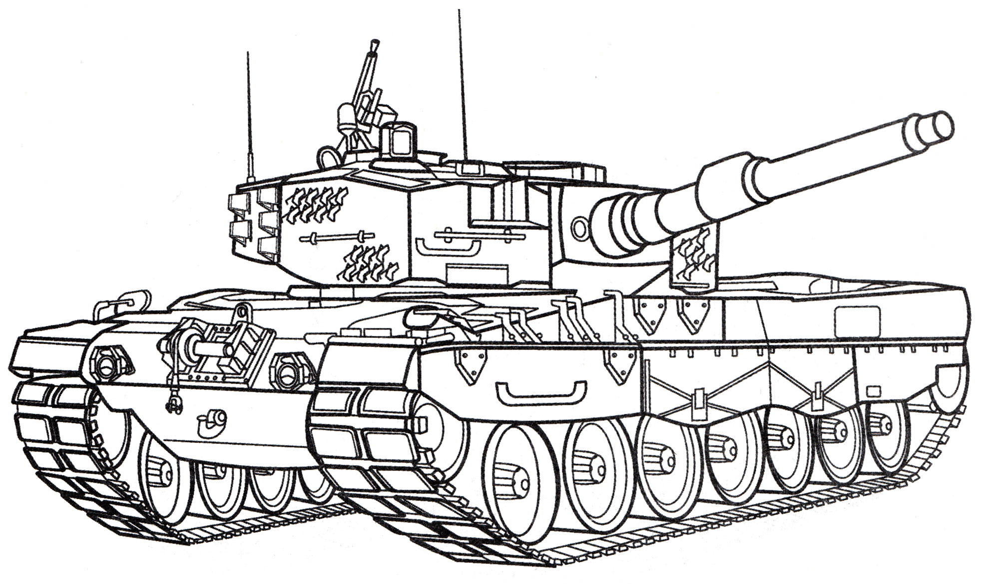 Розмальовка Танк Leopard 1