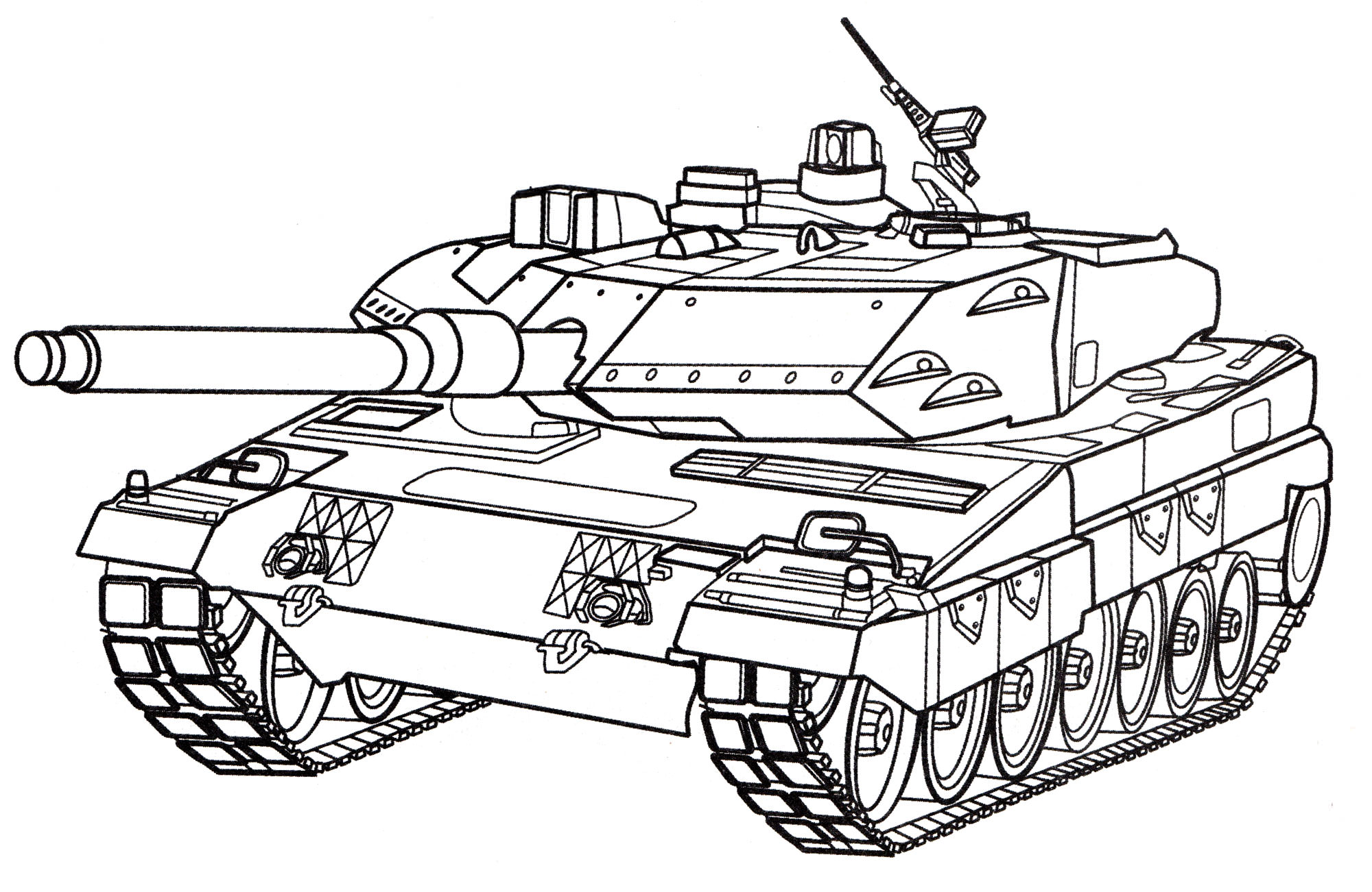 Розмальовка Танк Leopard 2