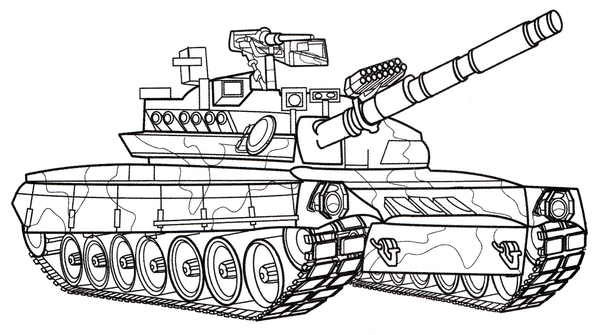 Розмальовка Танк Т80 Барс