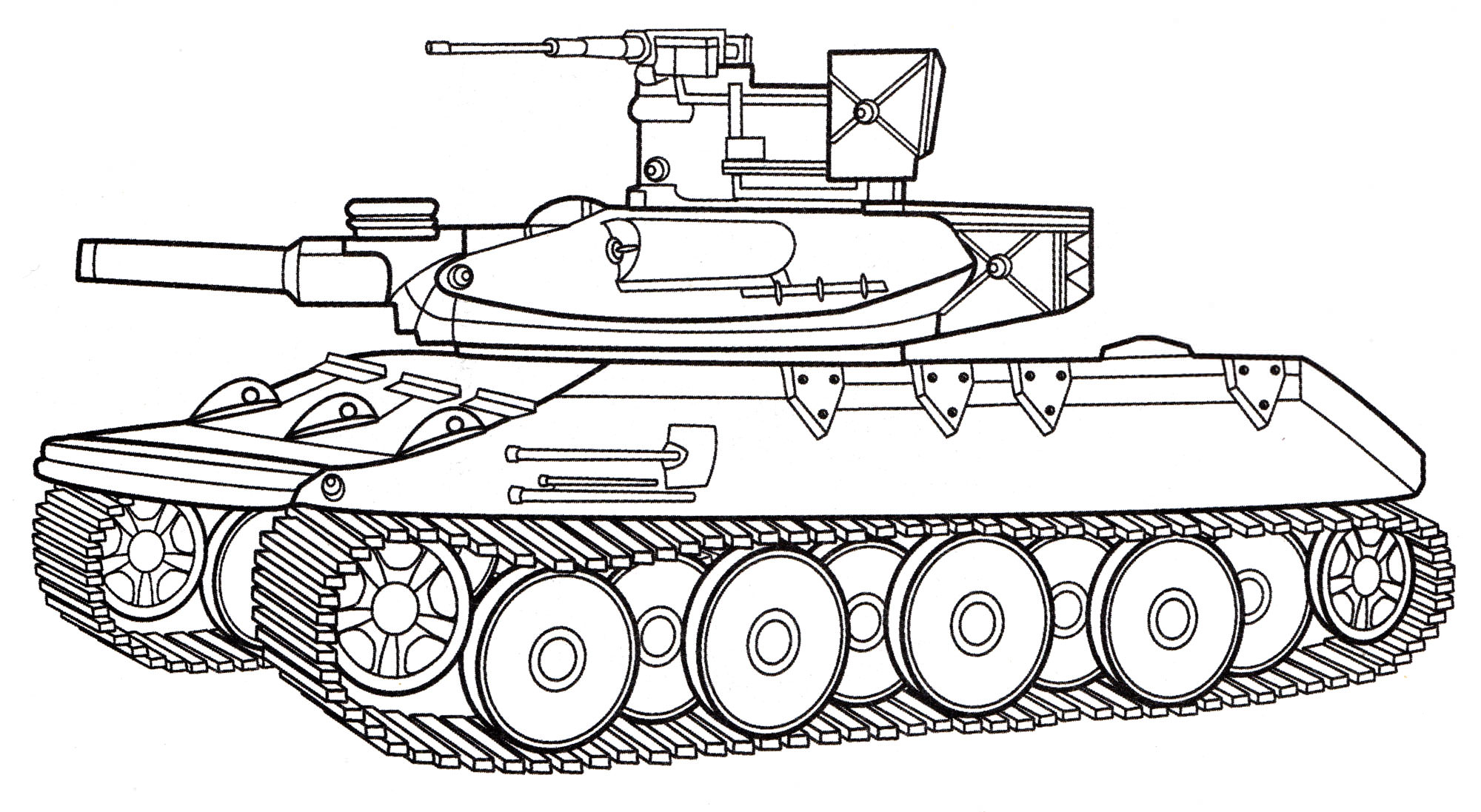 Розмальовка Танк M551 Sheridian