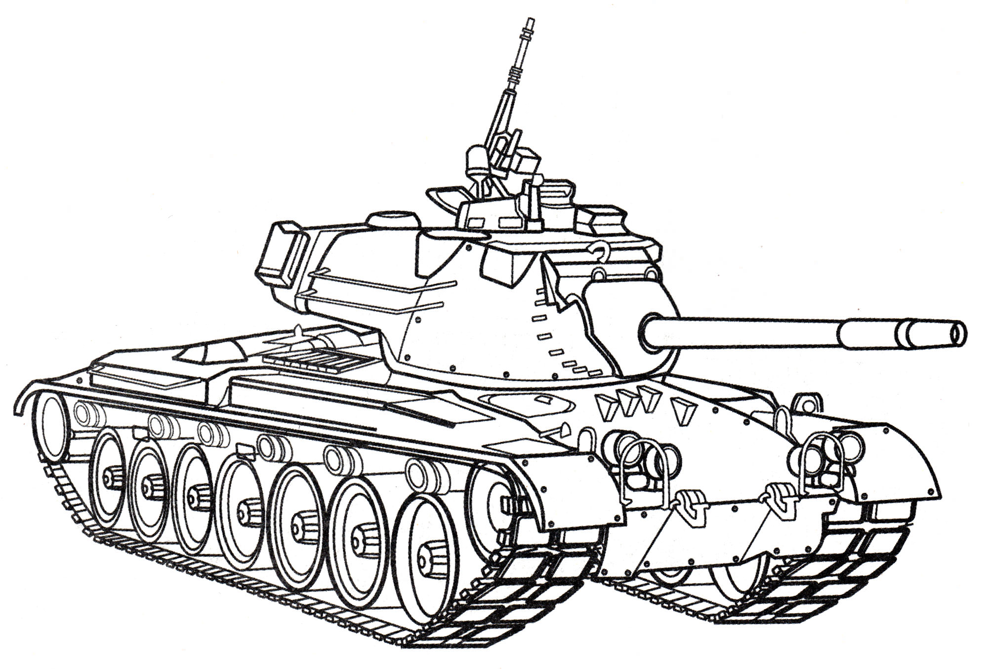 Розмальовка Танк M60 Patton