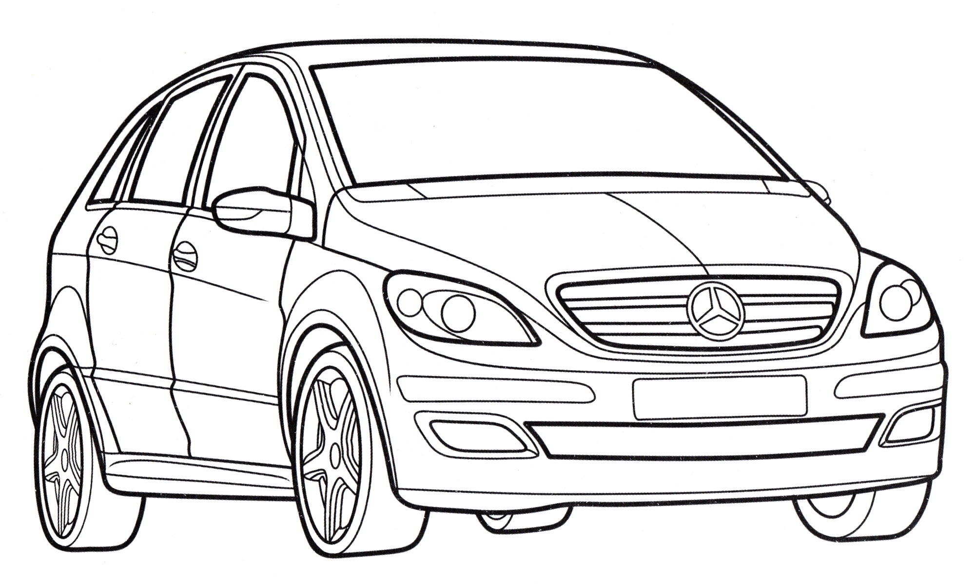 Розмальовка Mercedes B-class
