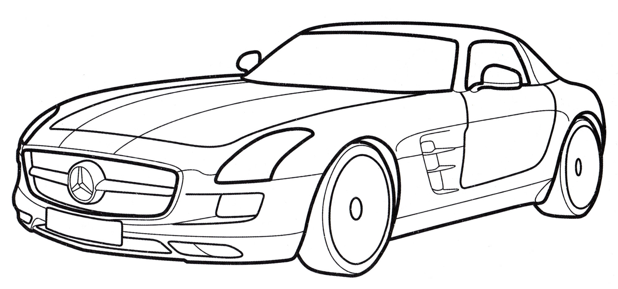 Розмальовка Mercedes SLS AMG