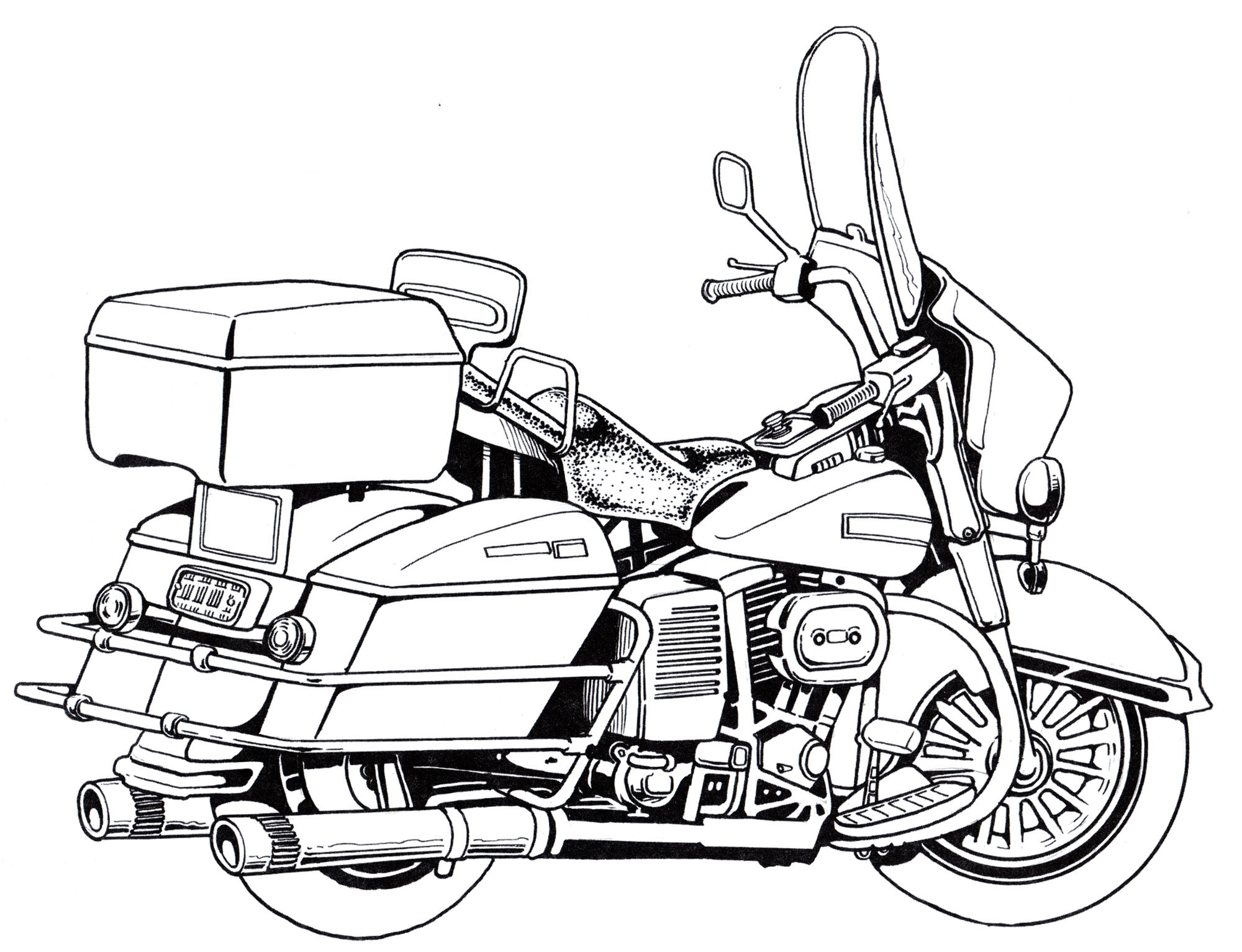 Розмальовка Мотоцикл Harley-Davidson