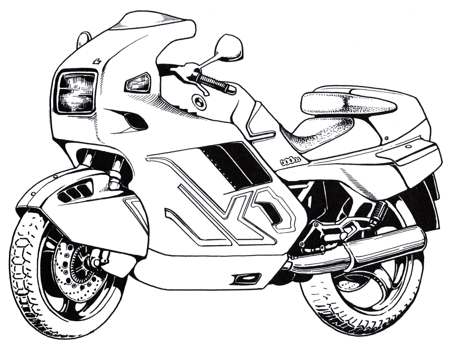 Розмальовка Мотоцикл BMW