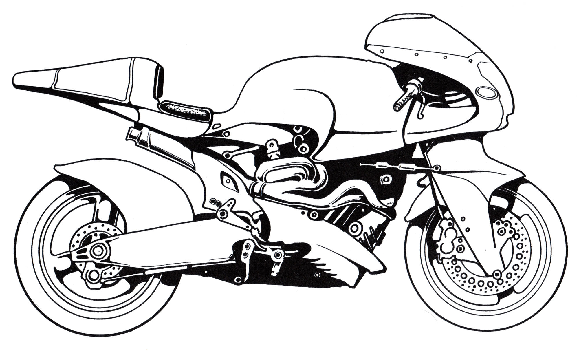 Розмальовка Мотоцикл Britten