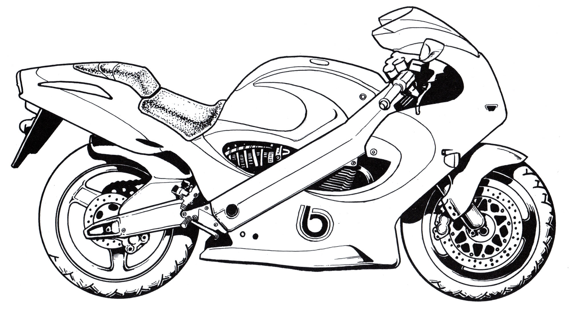 Розмальовка Мотоцикл Bimota