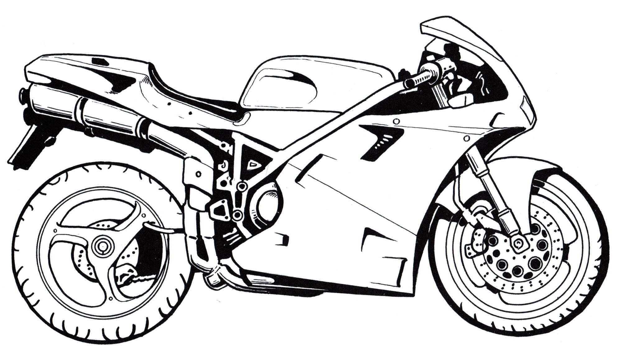 Розмальовка Мотоцикл Ducati