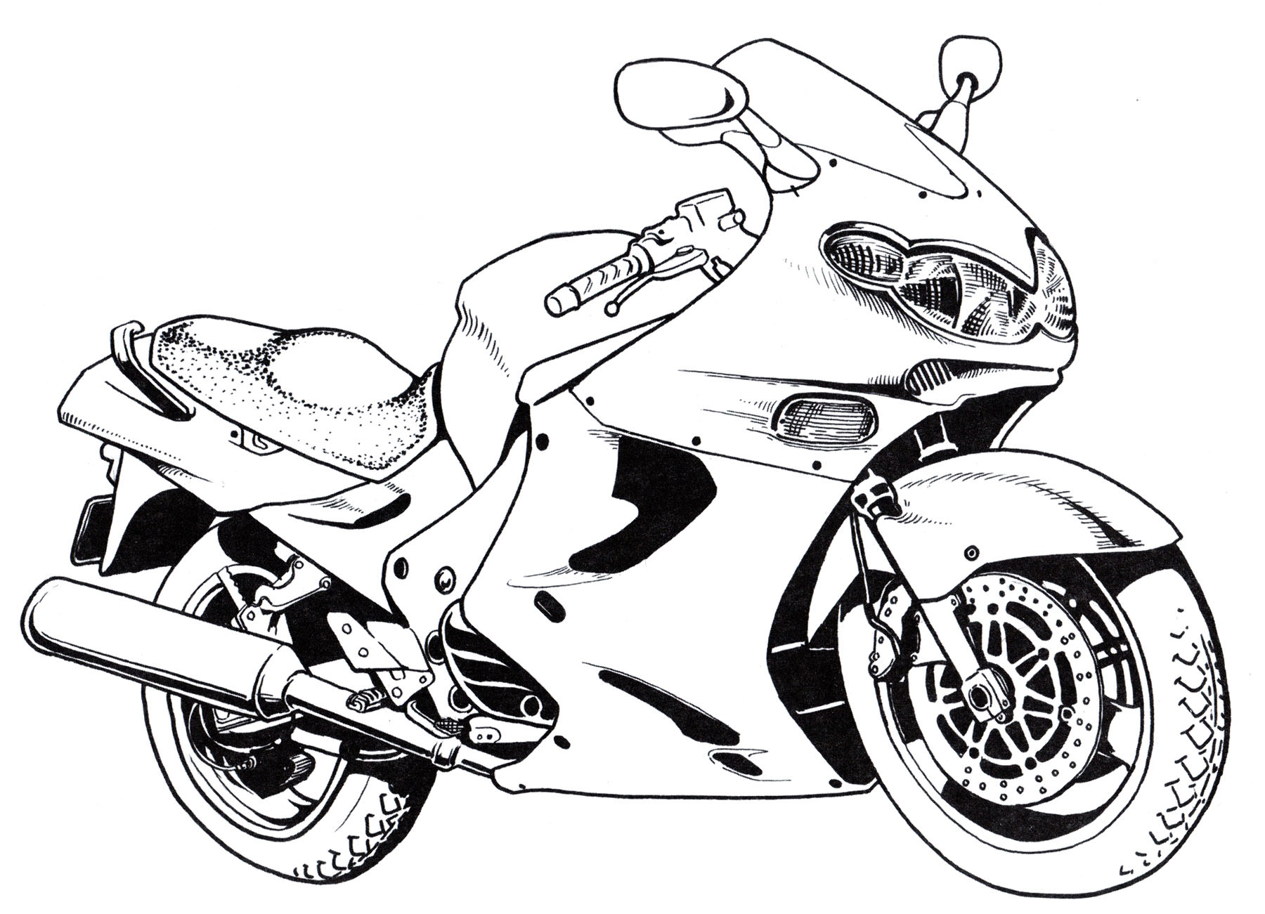 Розмальовка Спортивний Kawasaki