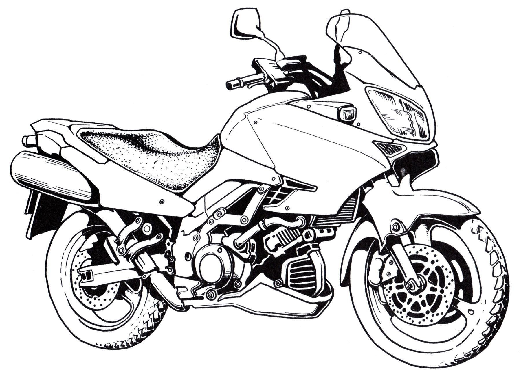 Розмальовка Мотоцикл Suzuki