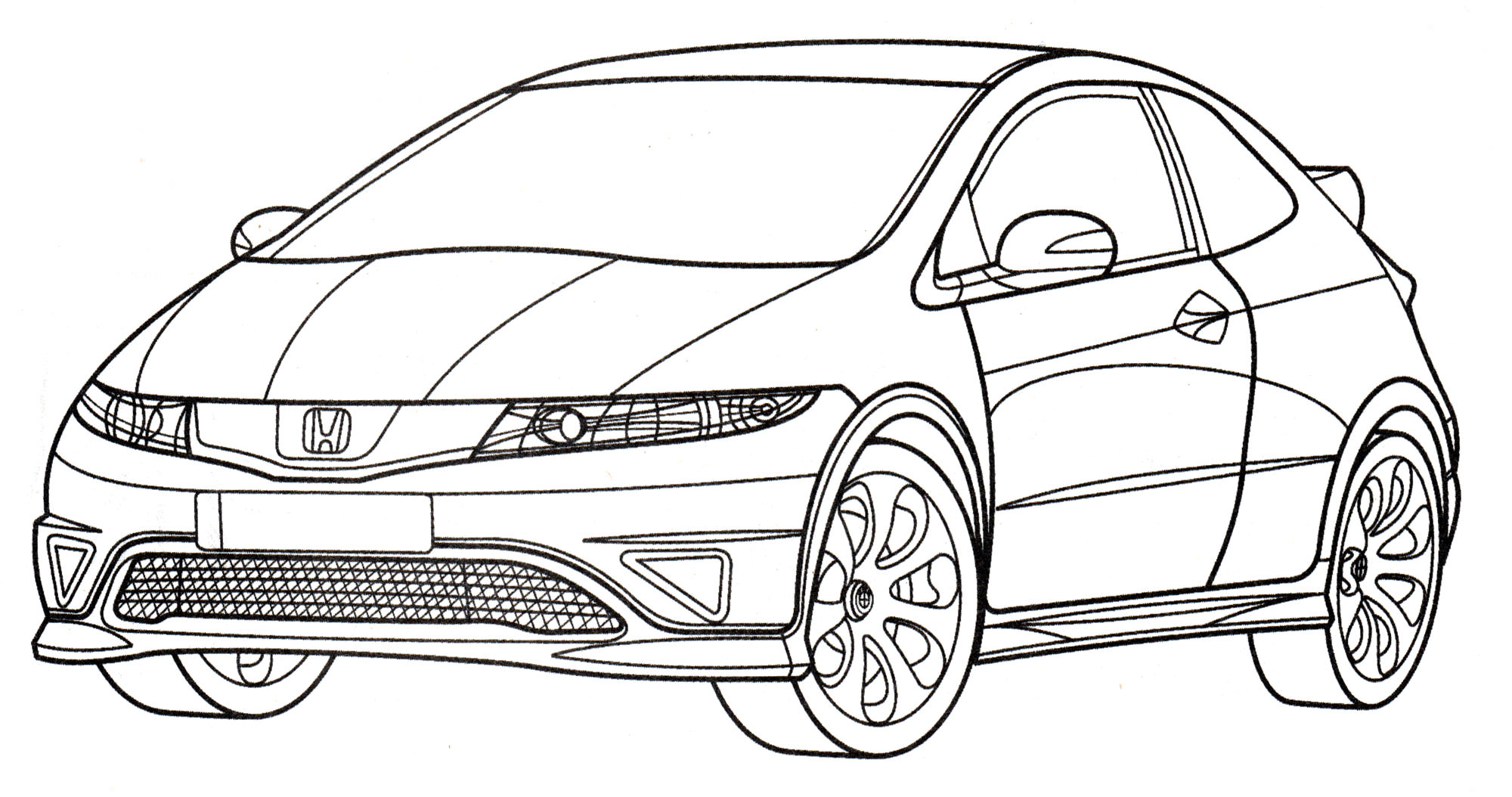 Розмальовка Honda Civic Type R